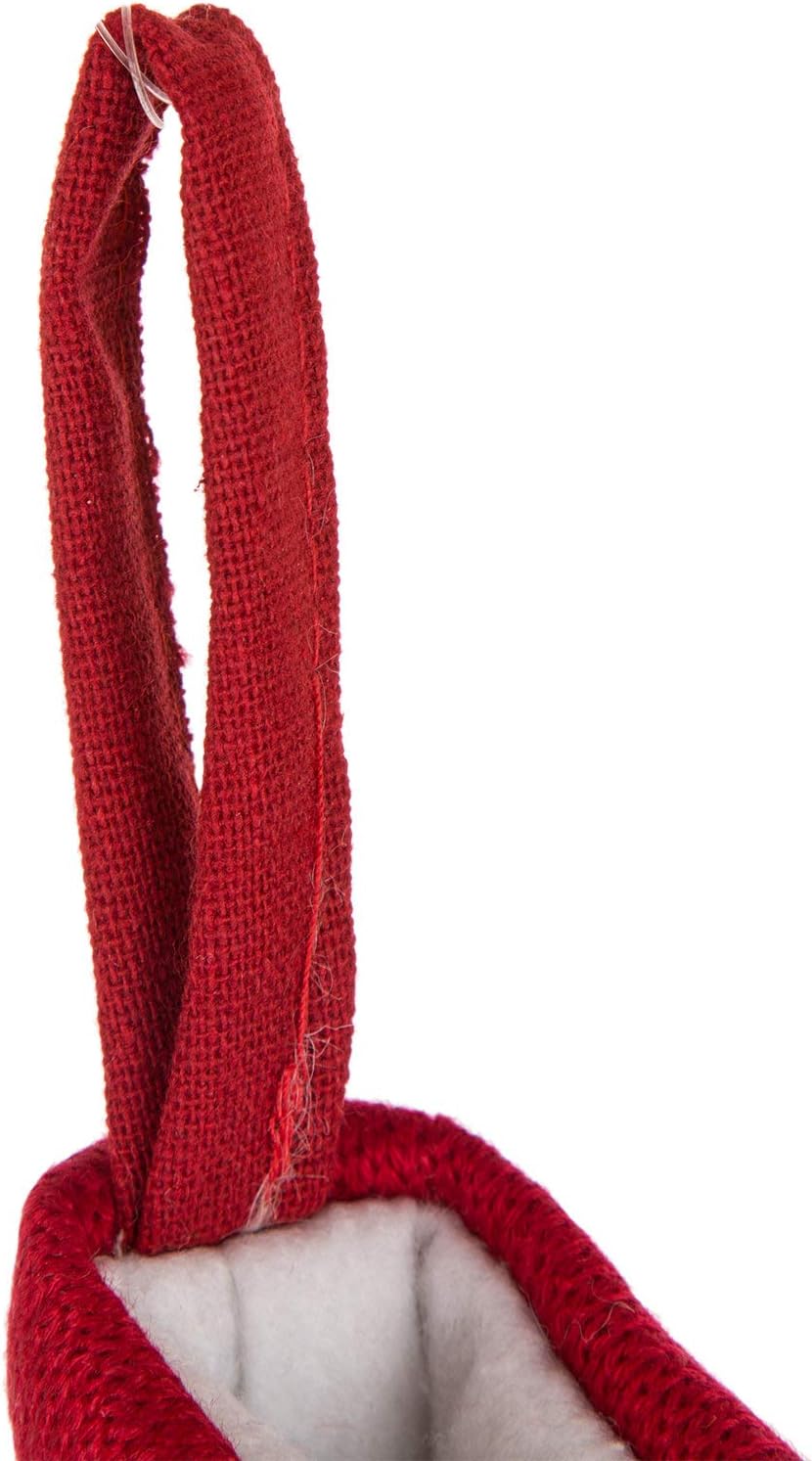 Glitzhome 19 L Handmade Hooked Dog Christmas Stocking for Family Holiday Season Party Decor