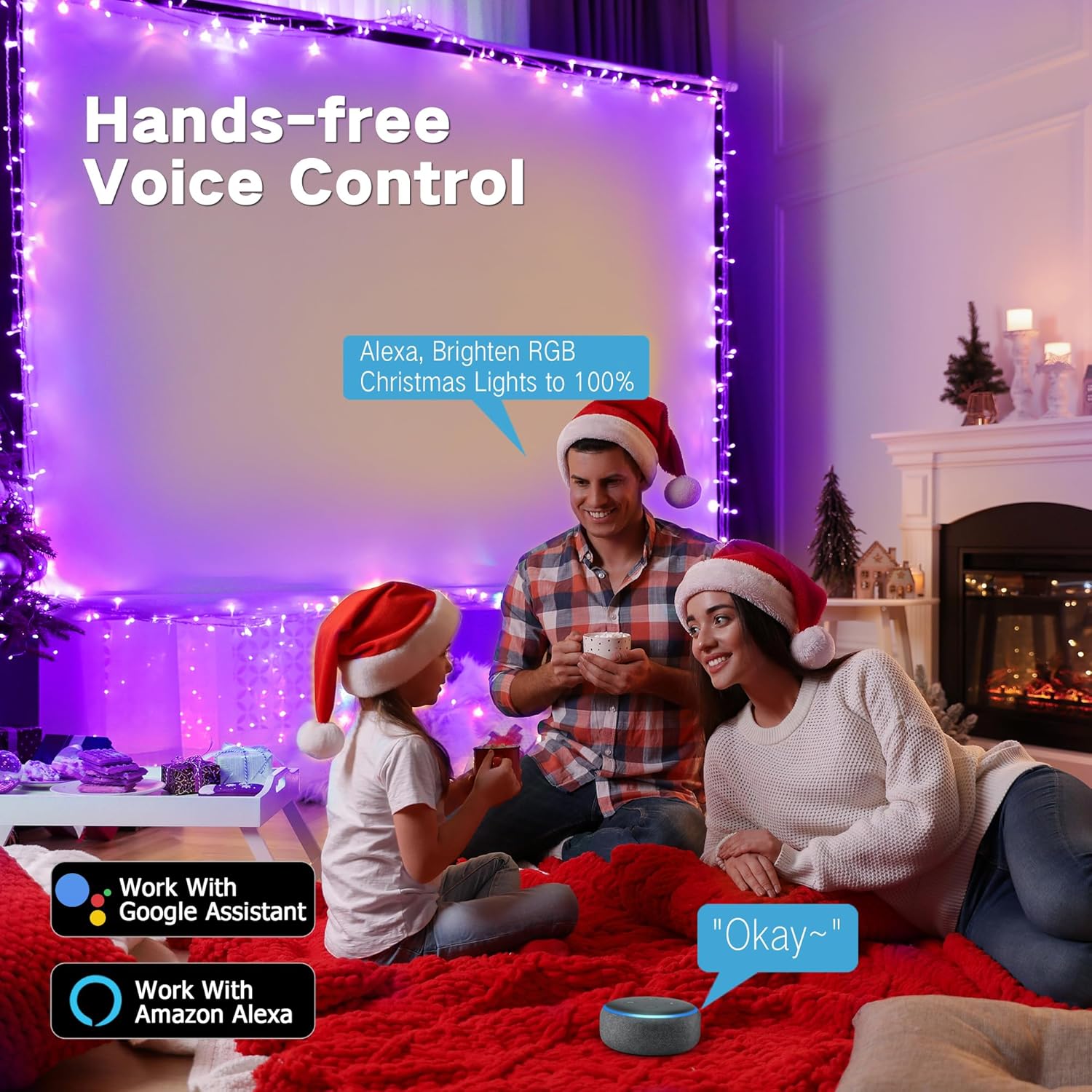 Brizled RGB Christmas Lights, 164ft 500 LED Color Changing String Lights, Dimmable Christmas Tree Light, Indoor Multifunctional Fairy Light with Remote for Outdoor Independence Day Xmas Party Decor