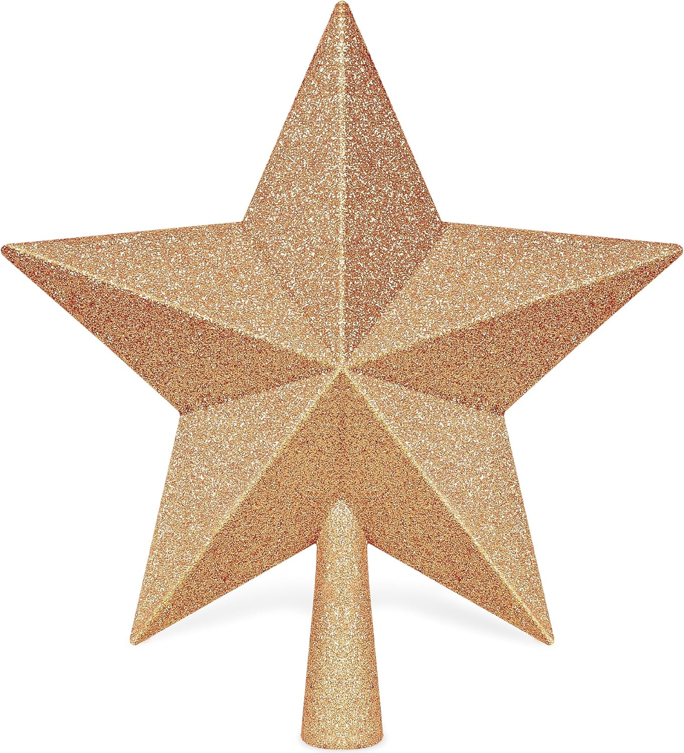 Christmas Tree Star Topper, 8 Gold Xmas Star Tree Decorations, 3D Shatterproof Bethlehem Star Tree Topper Decorations, Waterproof Christmas Tree Topper Decor for Holiday Home Outdoor Ornament