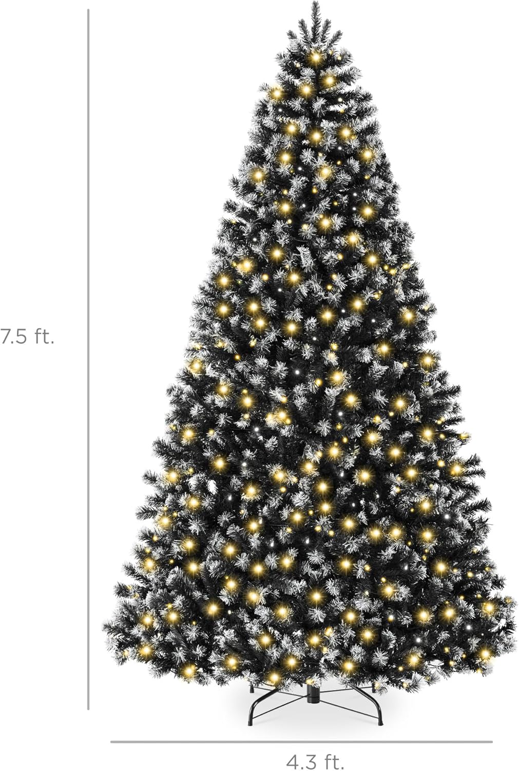 Best Choice Products Artificial Christmas Tree, 6ft Premium Pre-Lit Realistic Spruce Holiday Décor w/Dense Branches, Metal Base - Green Spruce