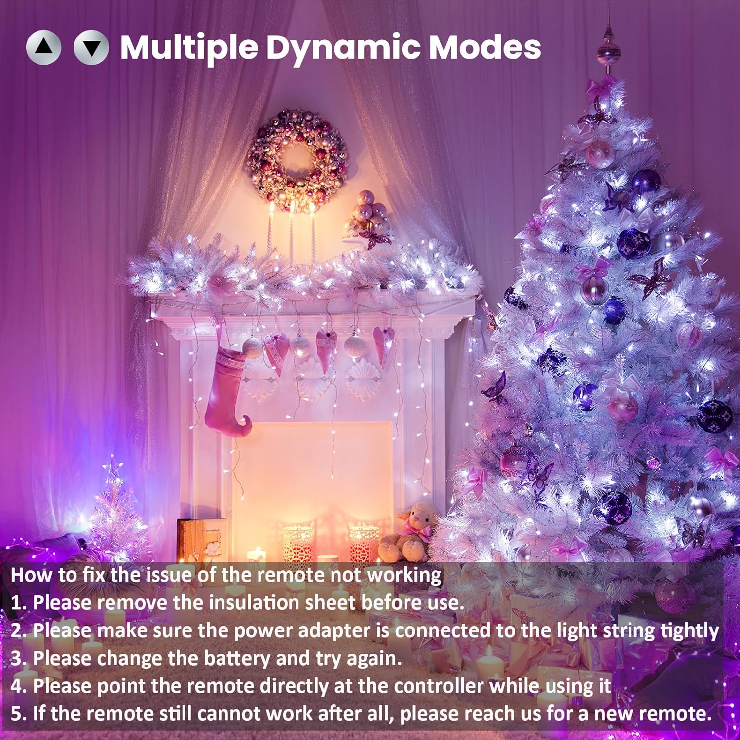 Brizled RGB Christmas Lights, 164ft 500 LED Color Changing String Lights, Dimmable Christmas Tree Light, Indoor Multifunctional Fairy Light with Remote for Outdoor Independence Day Xmas Party Decor
