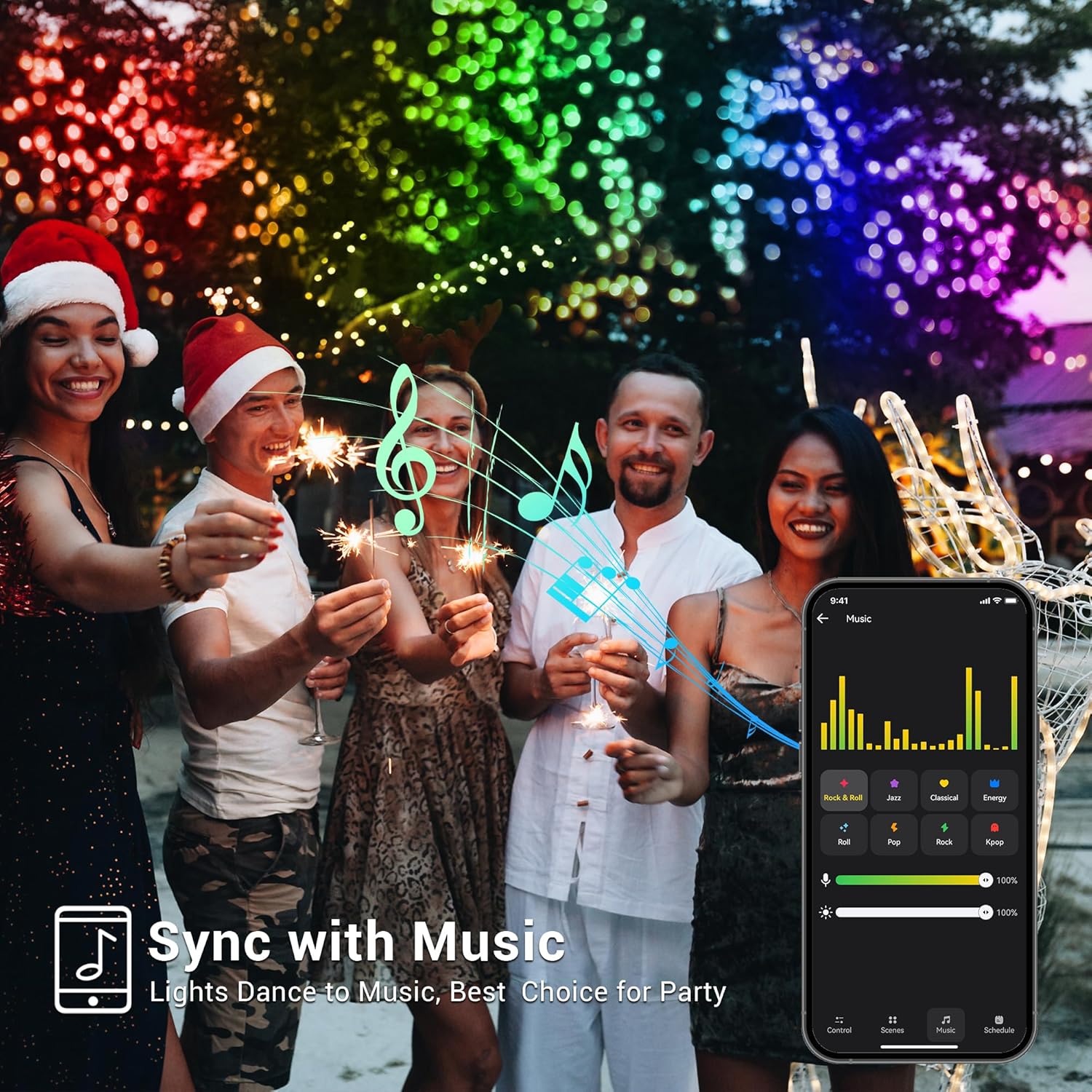 Brizled RGB Christmas Lights, 164ft 500 LED Color Changing String Lights, Dimmable Christmas Tree Light, Indoor Multifunctional Fairy Light with Remote for Outdoor Independence Day Xmas Party Decor