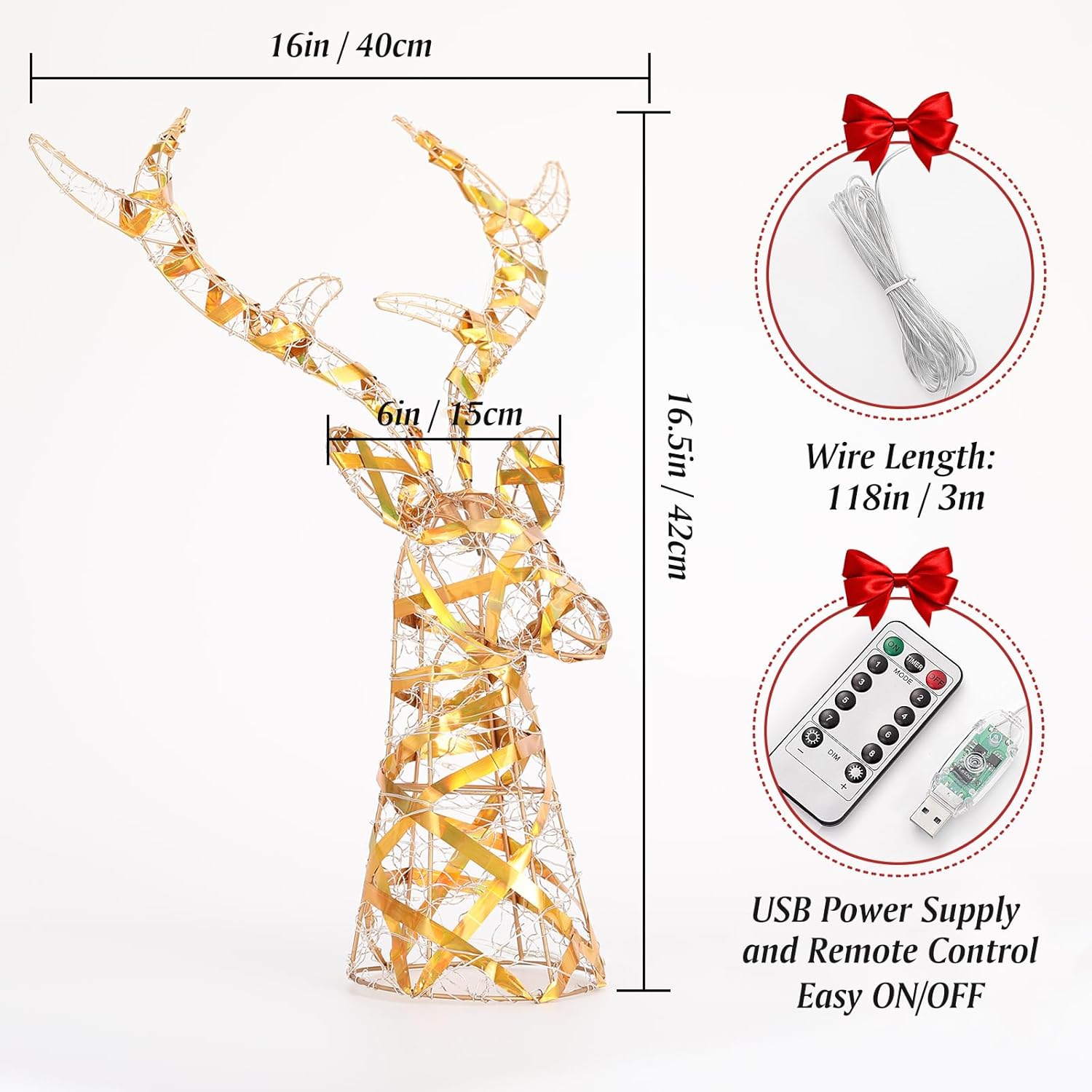 Roylvan Christmas Star Tree Topper with 8 Lighting Modes, USB Lighted Tree Topper with 20 LED Lights, Shiny Treetop Christmas Tree Decoration for Indoor Outdoor Holiday Home Ornament Gift, 9.8 Inch(H)