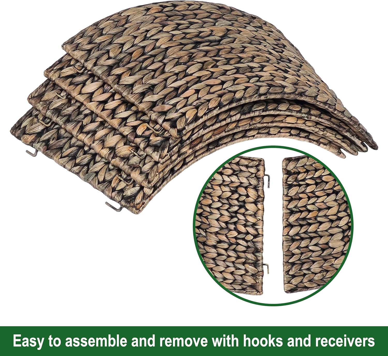 CENBOSS Rattan Christmas Tree Collar, Wicker Tree Skirt & Stand Base Cover (Brown Wash, 24 inch)