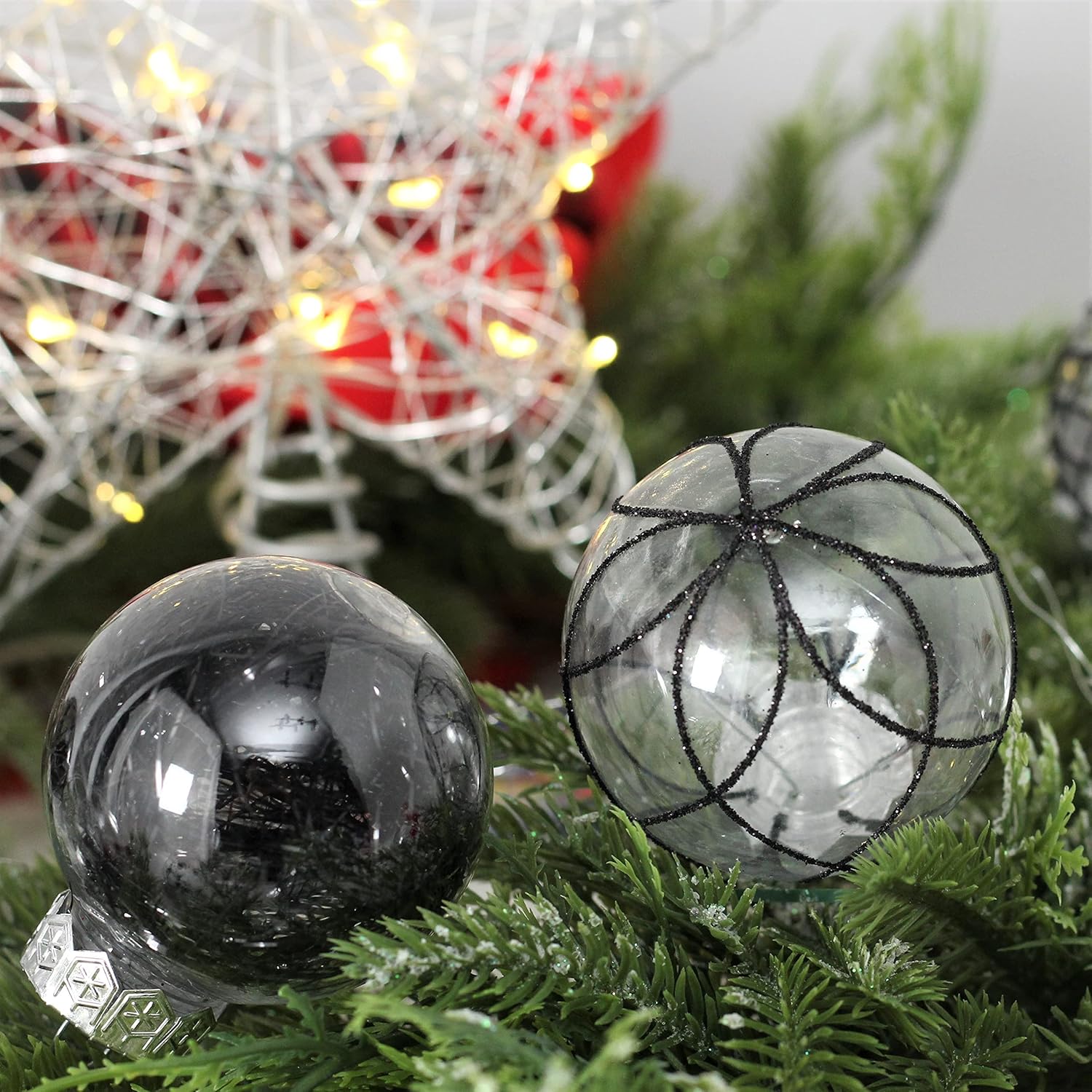 Clear Plastic Christmas Ball Ornaments, 30ct 2.36 Inch Champagne Balls for Tree Decoration - Shatterproof for Holiday Wedding Party Gifts