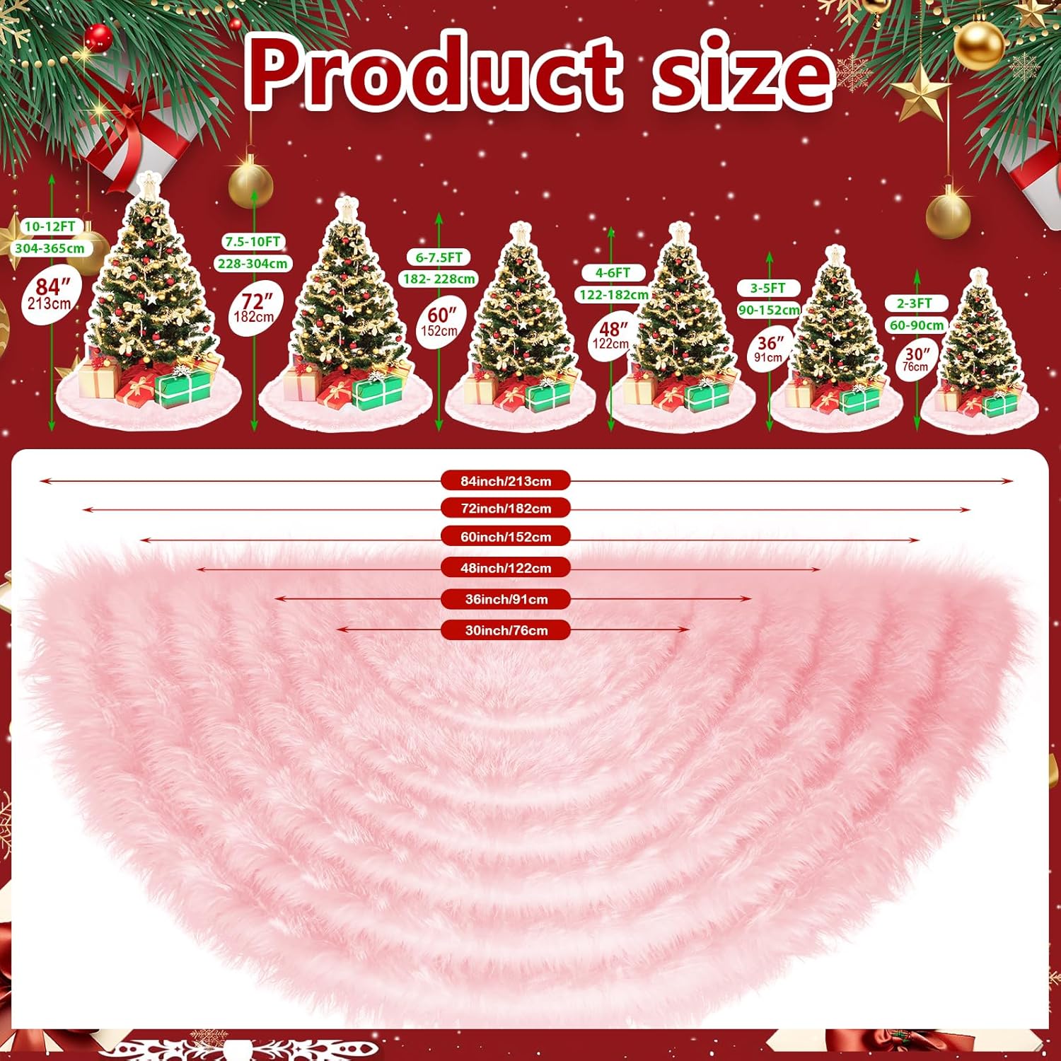 Christmas Tree Skirt 36 inch Wool Fur White Tree Skirt Small Snowy White Plush Velvet Tree Skirt Party Christmas Tree Decoration