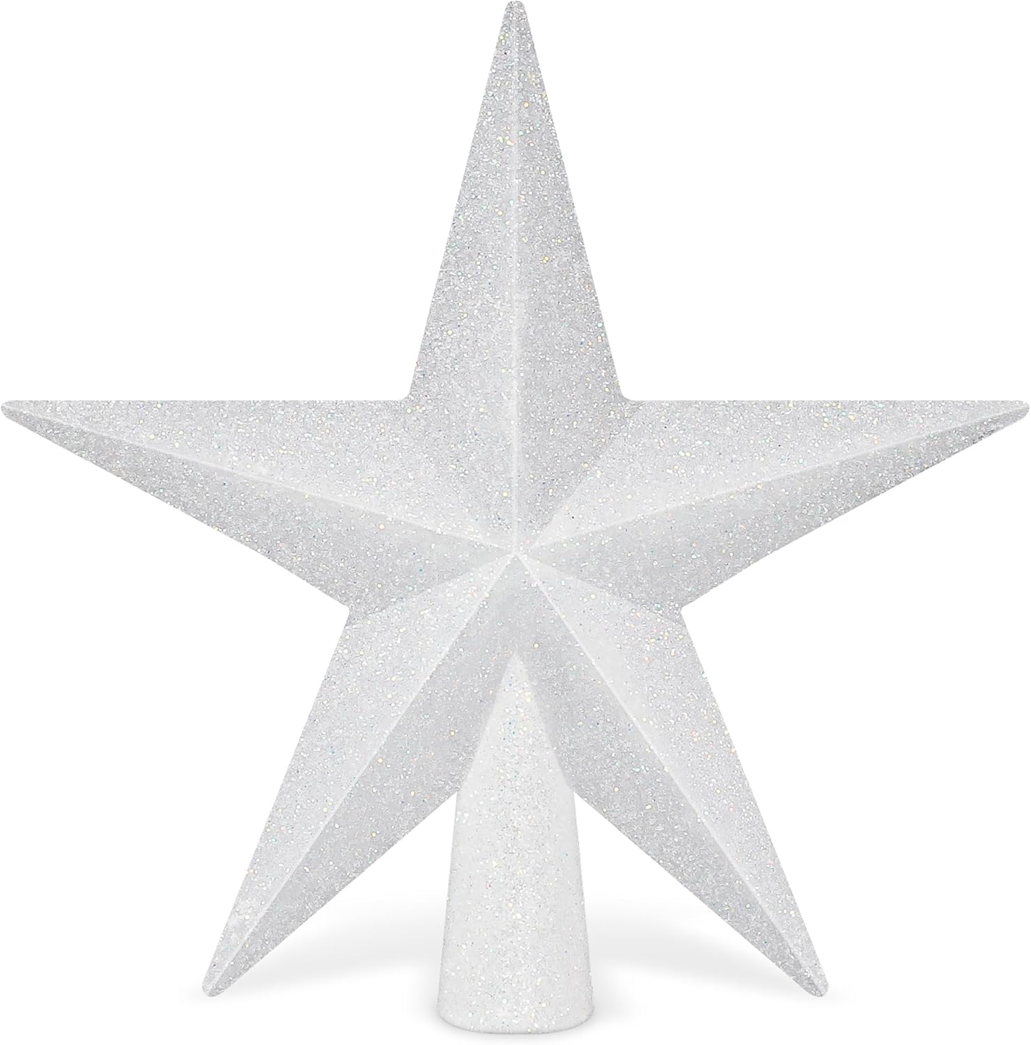 Christmas Tree Star Topper, 8 Gold Xmas Star Tree Decorations, 3D Shatterproof Bethlehem Star Tree Topper Decorations, Waterproof Christmas Tree Topper Decor for Holiday Home Outdoor Ornament