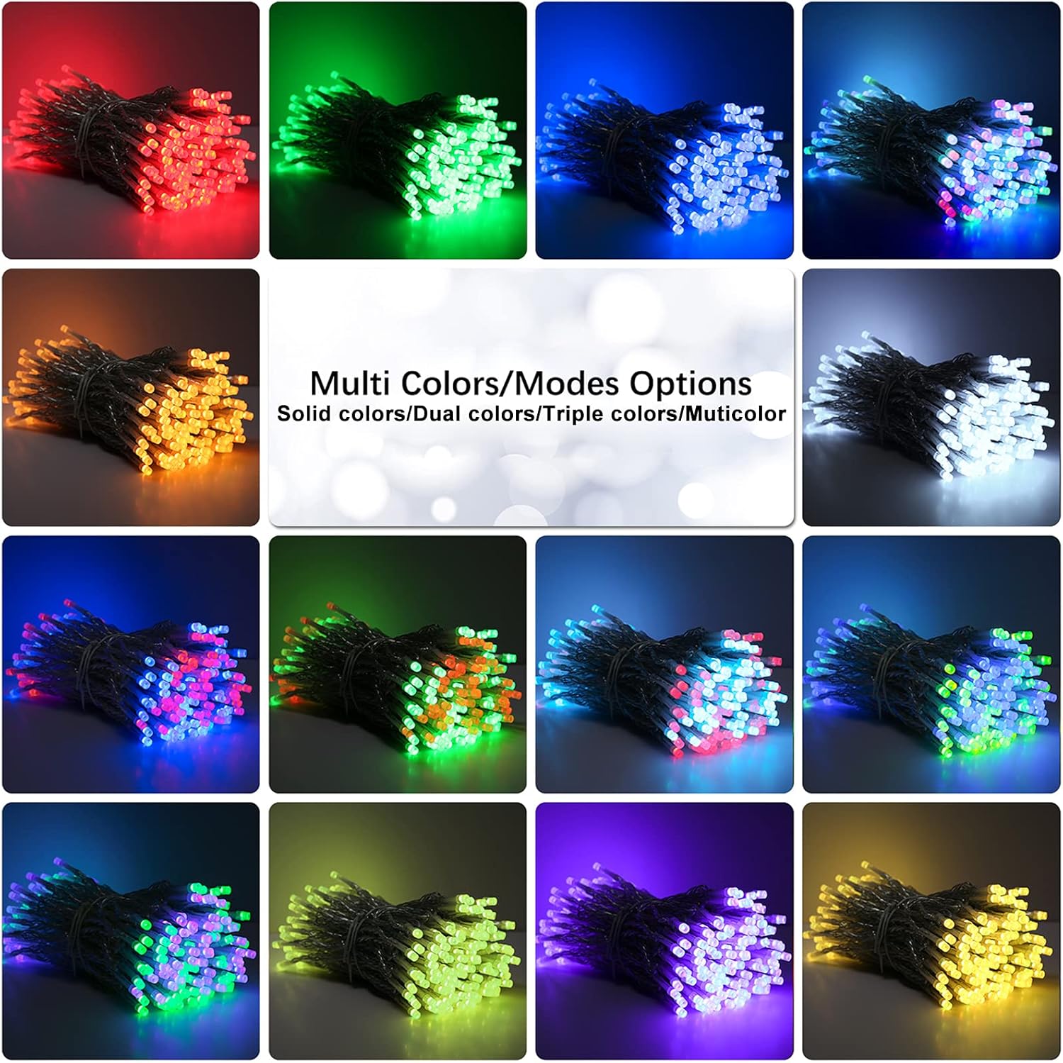 Brizled RGB Christmas Lights, 164ft 500 LED Color Changing String Lights, Dimmable Christmas Tree Light, Indoor Multifunctional Fairy Light with Remote for Outdoor Independence Day Xmas Party Decor