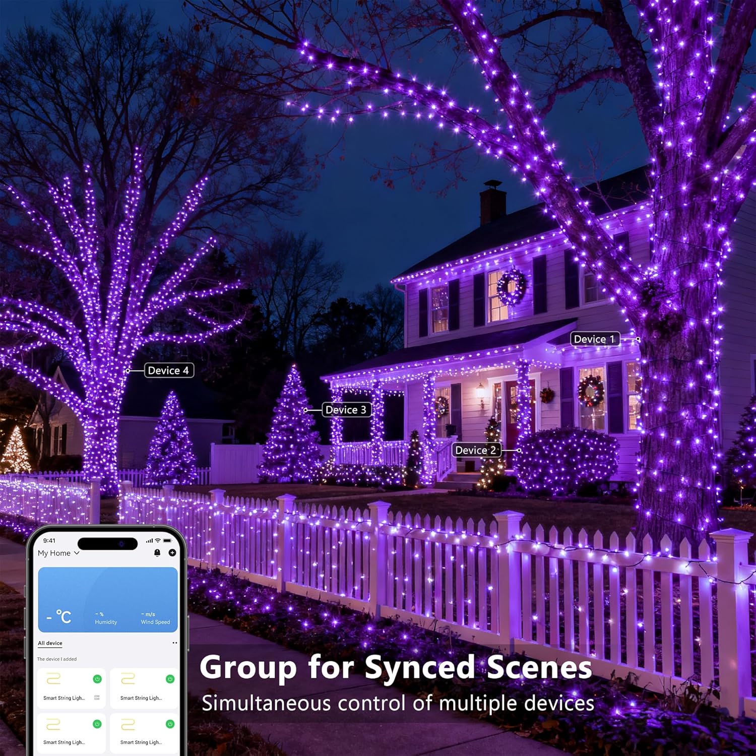 Brizled Color Changing Christmas Lights, 65.67ft 200 LED Cool White & Multicolor Christmas Lights, 11 Modes Remote Dimmable 29V Safe Adapter Outdoor Christmas Tree Lights String for Xmas Party Tree