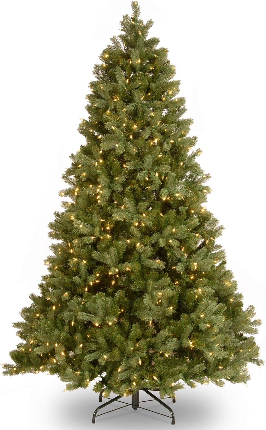 National Tree Company 6.5 ft Pre-Lit Downswept Douglas Fir Artificial Christmas Tree, 650 Clear Lights, 1,227 Tips, Includes Stand, Green
