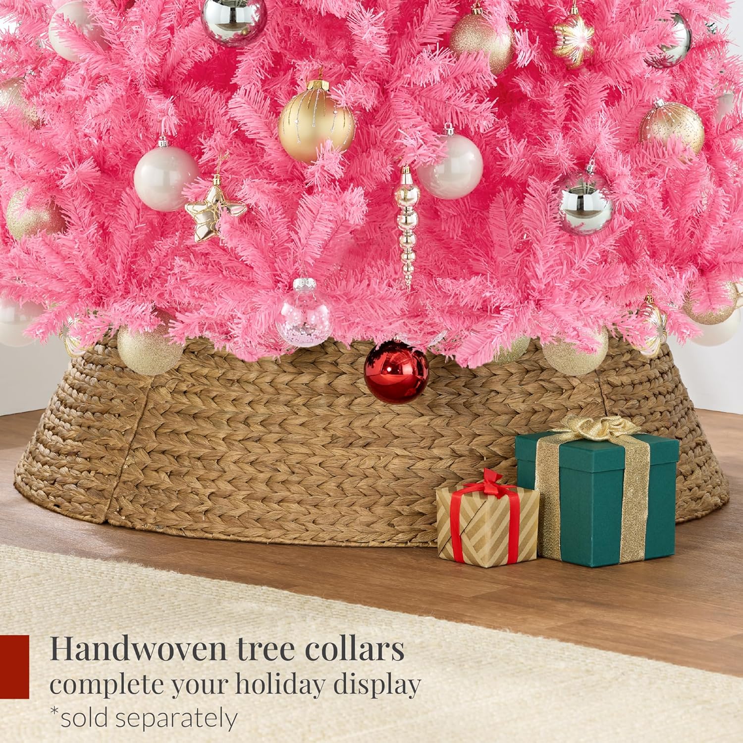 Best Choice Products Artificial Christmas Tree, 6ft Premium Unlit Hinged Design, Dense Branches Realistic Holiday Décor​ w/Easy Assembly, Base