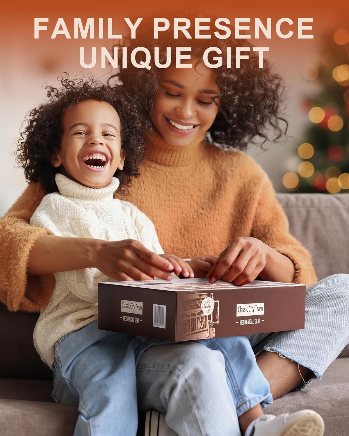 ROKR Rompecabezas de madera 3D, kits de autos para adultos, juego de tren de tranvía de juguete de madera con ferrocarril, rompecabezas 3D de madera para adultos, idea de regalo para Navidad, Día del