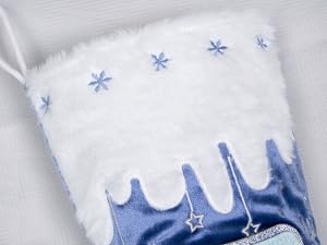 BHD BEAUTY Set of 6 Christmas Stockings Gray Burlap Buffalo Red Plaid Soft Faux Fur 20 Inches Lovely Embroidery Pattern for Family Decorations Hanging Ornament for Xmas Holiday Party