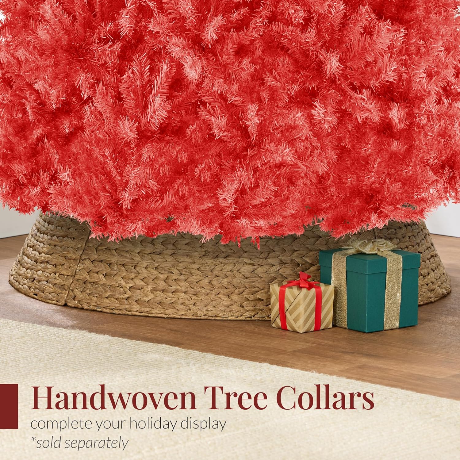 Best Choice Products Artificial Christmas Tree, 6ft Premium Unlit Hinged Design, Dense Branches Realistic Holiday Décor​ w/Easy Assembly, Base