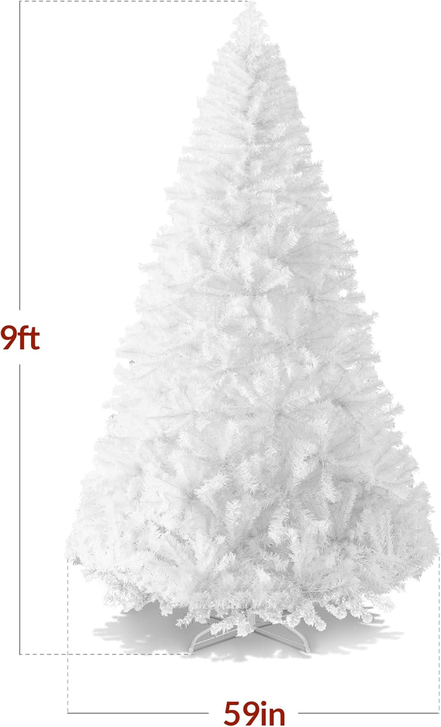 Best Choice Products Artificial Christmas Tree, 6ft Premium Unlit Hinged Design, Dense Branches Realistic Holiday Décor​ w/Easy Assembly, Base