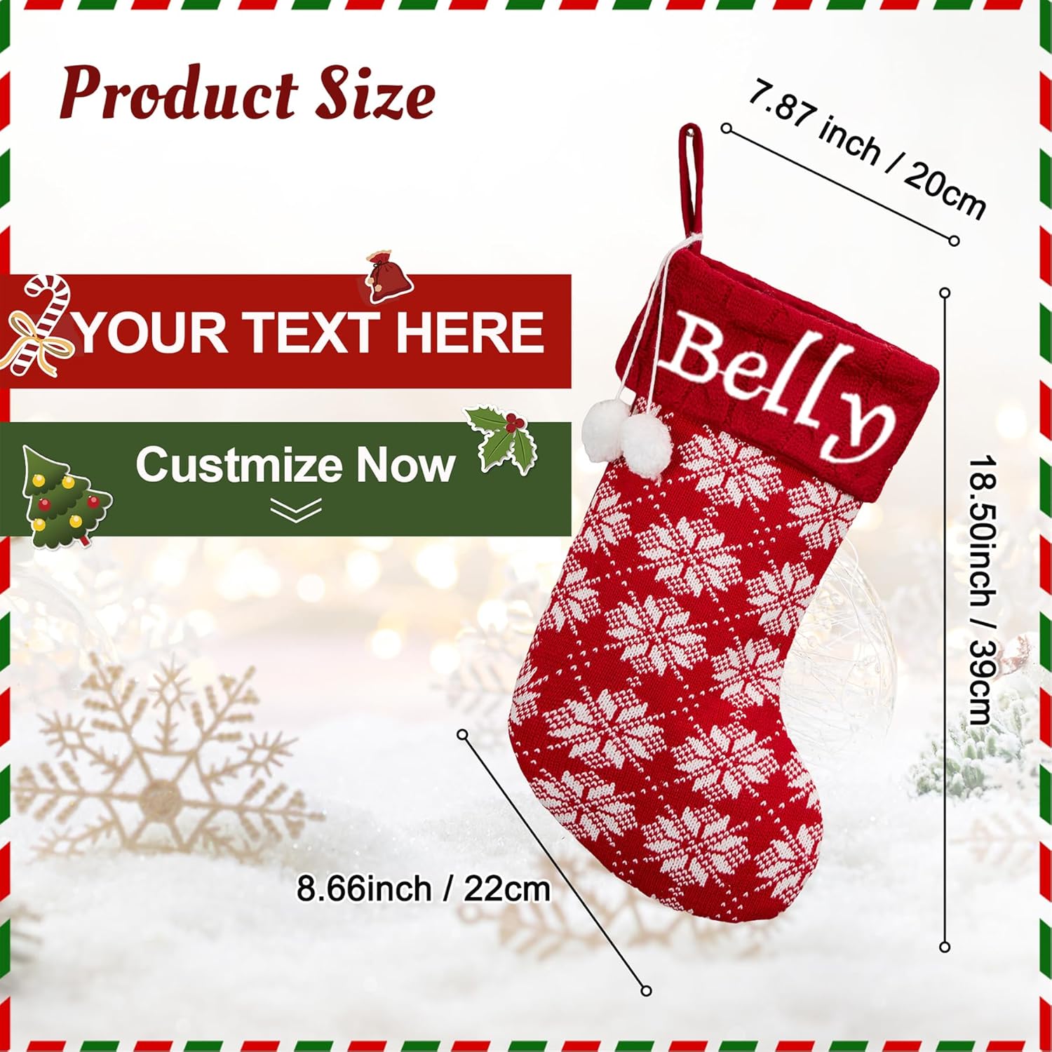 Flycalf Velvet Christmas Stockings 6 Pack Large 20 Inches with Hanging Loop Embroidery Classic Luxury Family Ornament Fireplace Hanging Stockings for Christmas Decorations