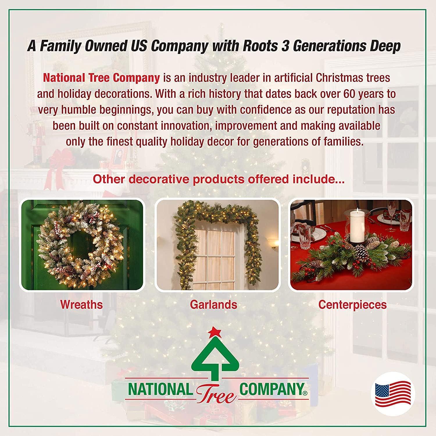 National Tree Company 4 ft Unlit Kincaid Spruce Mini Artificial Christmas Tree, 269 Tips, Includes Stand, Green