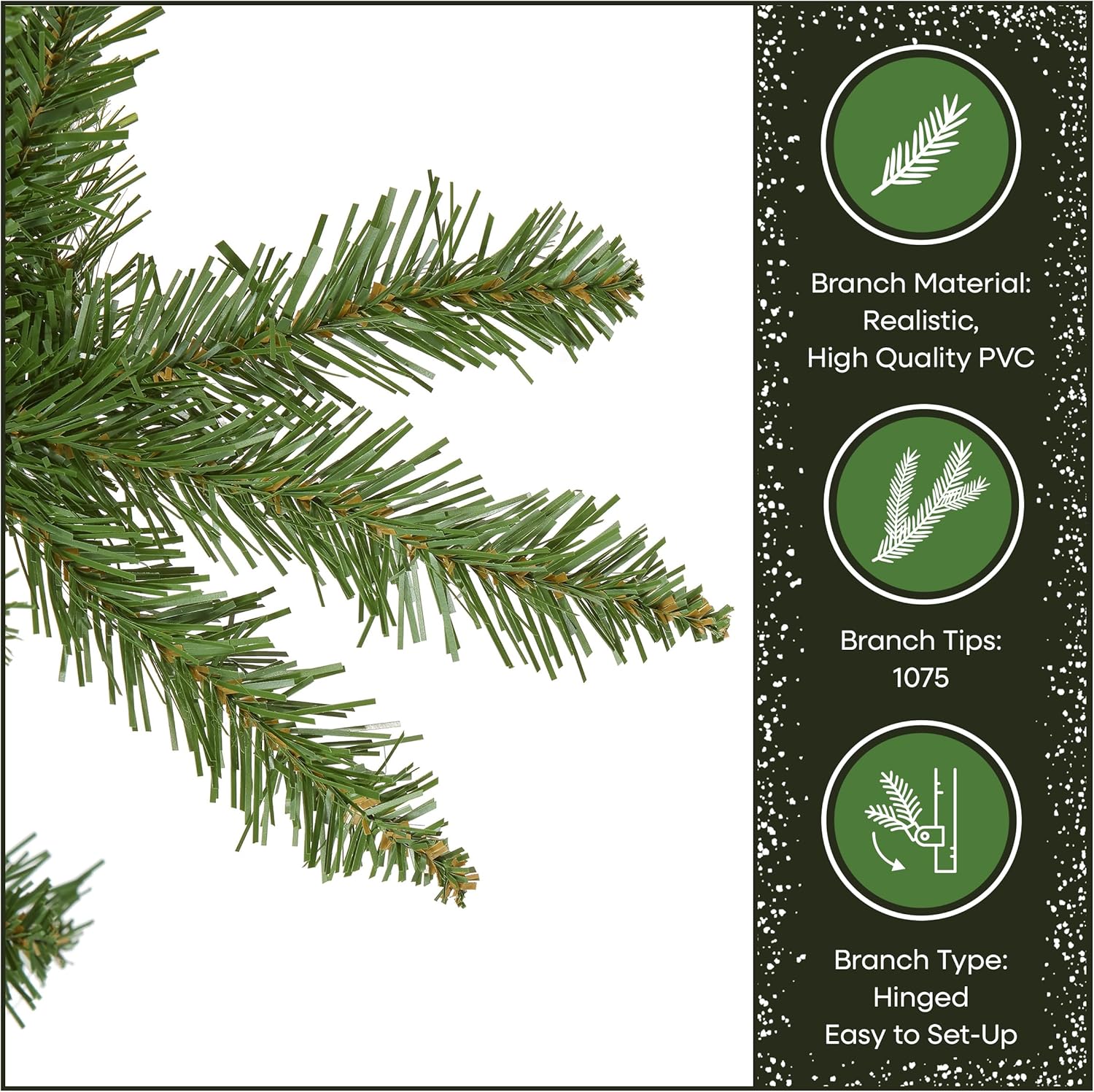 National Tree Company 7.5 ft Unlit Kingswood Fir Slim Artificial Christmas Tree, 1,075 Tips, Includes Stand, Green