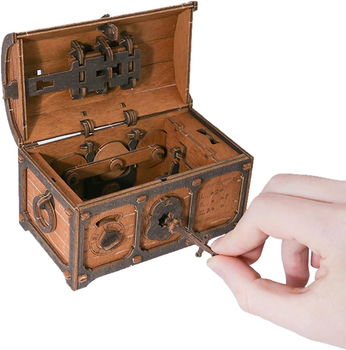 WOODEN.CITY Treasure Chest Puzzle Box for Adults – 3D Wooden Puzzles Mystery Box Brain Teaser & Escape Room Game with Secret Opening (165 Pieces, Gift Idea)