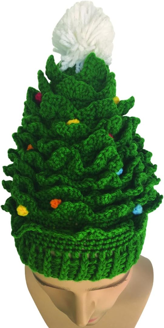 Christmas Winter Knitted Crochet Beanie Santa Hat Bearded Caps