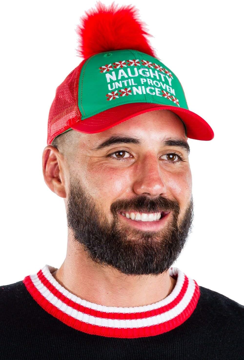 Christmas Hats for Men and Women - Funny Unisex Holiday Cap - One Size Fits Most