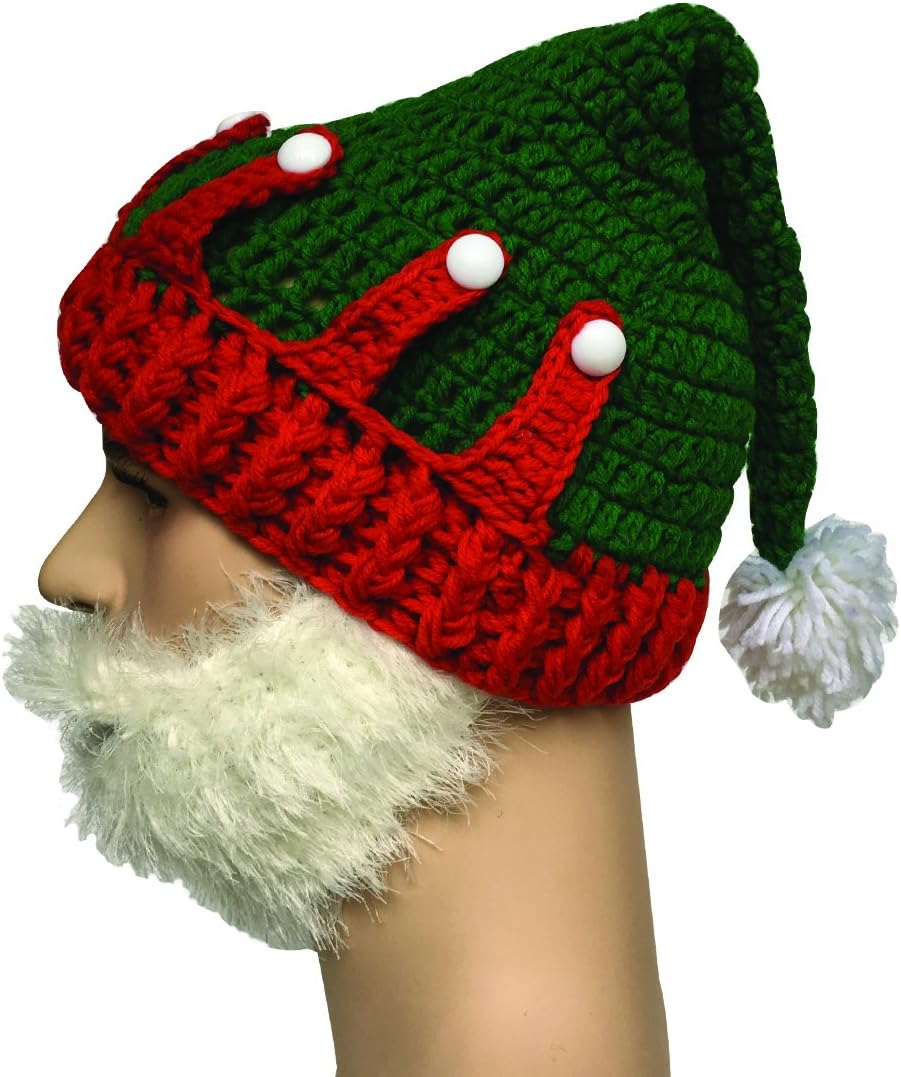Christmas Winter Knitted Crochet Beanie Santa Hat Bearded Caps