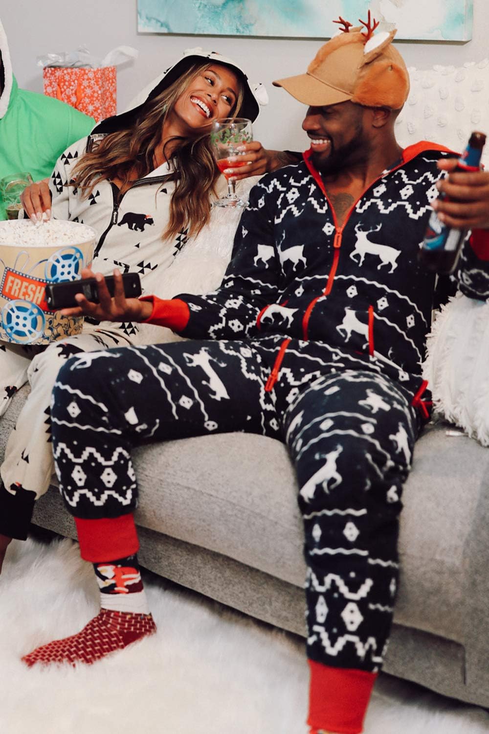 Christmas Hats for Men and Women - Funny Unisex Holiday Cap - One Size Fits Most