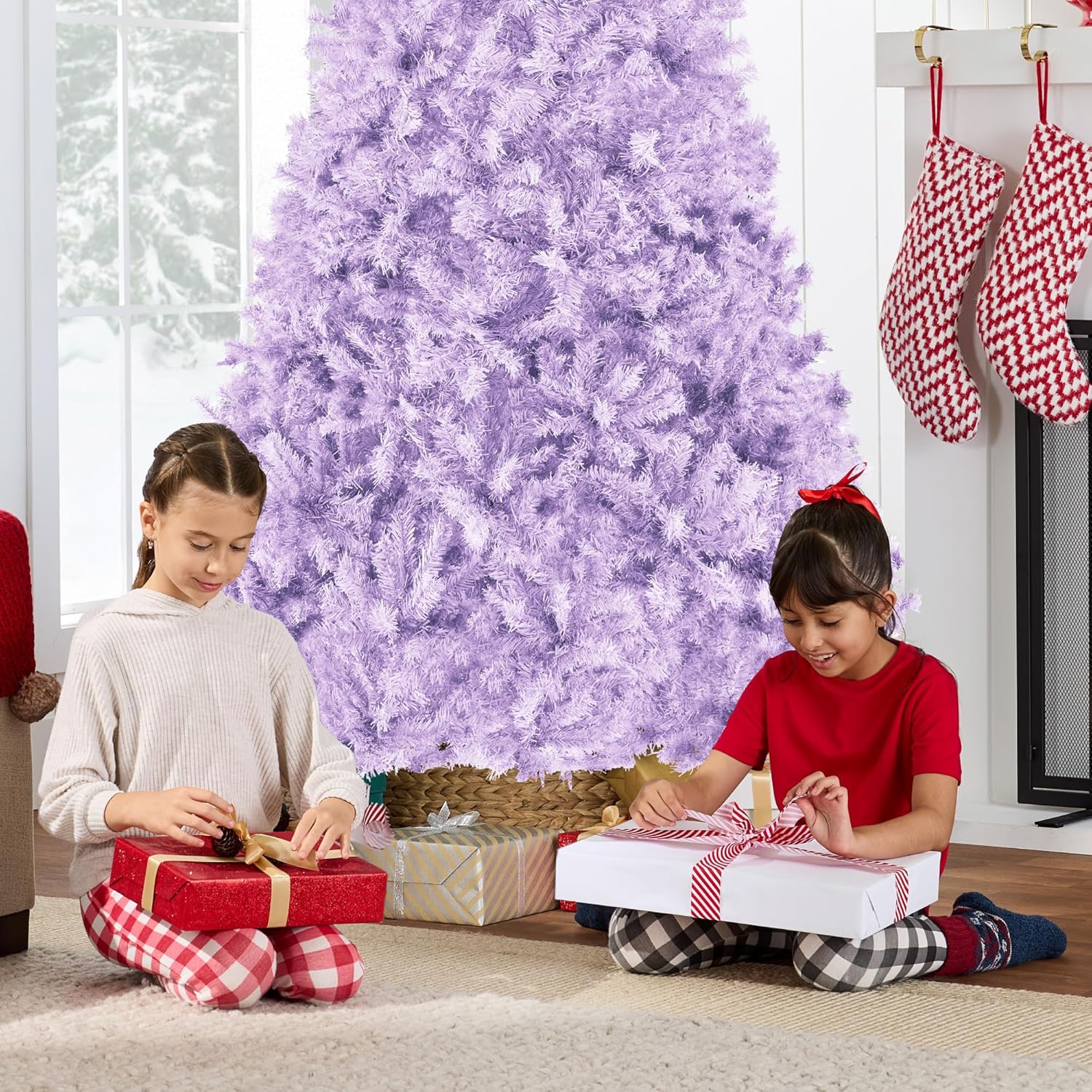 Best Choice Products Artificial Christmas Tree, 6ft Premium Unlit Hinged Design, Dense Branches Realistic Holiday Décor​ w/Easy Assembly, Base