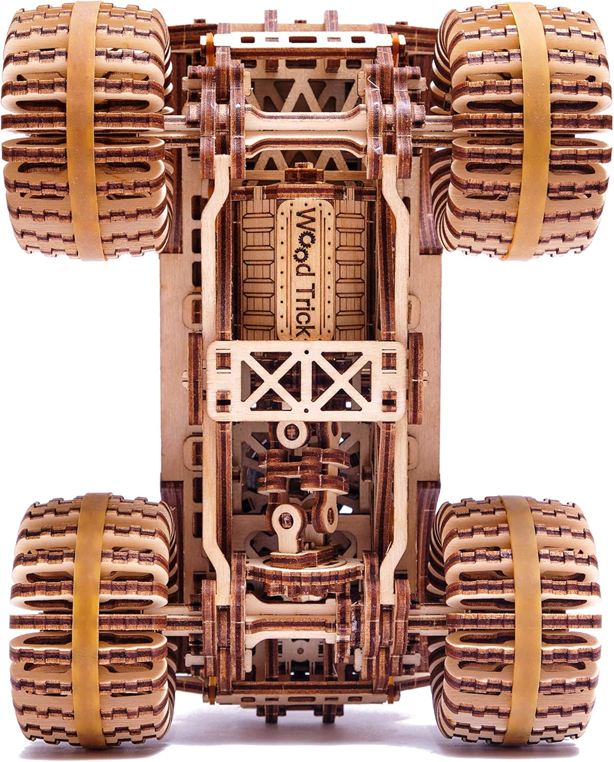 Wood Trick Monster - Rompecabezas de madera 3D para adultos - Paseos de hasta 18 pies - 8.3 x 6.3 pulgadas - Kit de camión modelo para construir para adultos