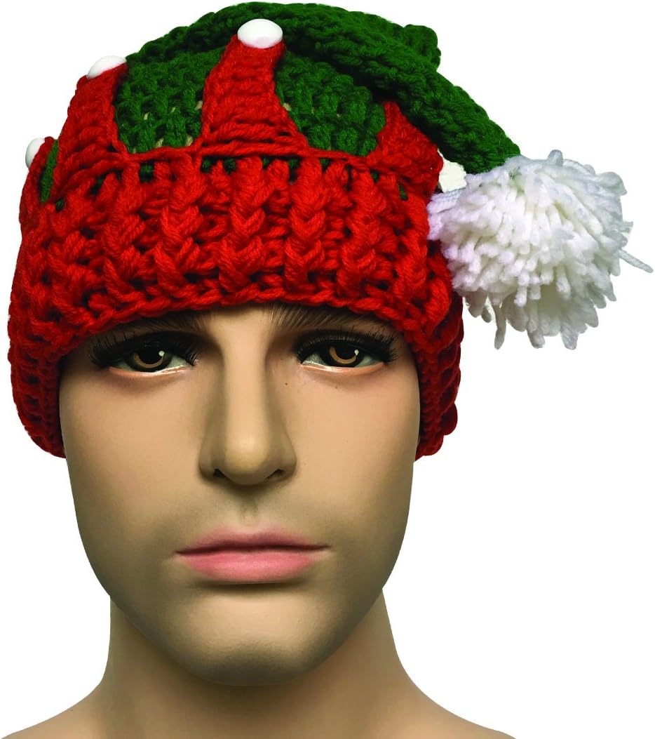 Christmas Winter Knitted Crochet Beanie Santa Hat Bearded Caps