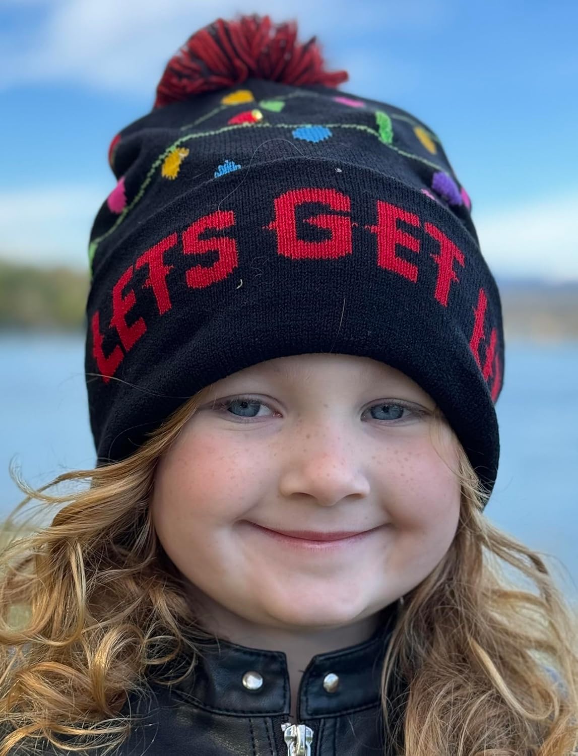 Unisex Ugly LED Christmas Hat Novelty Colorful Light-up Stylish Knitted Sweater Xmas Party Beanie Cap(6 Lights)