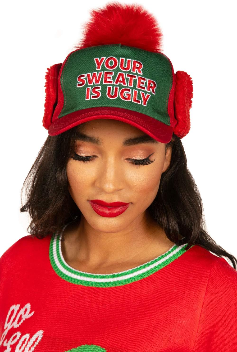 Christmas Hats for Men and Women - Funny Unisex Holiday Cap - One Size Fits Most