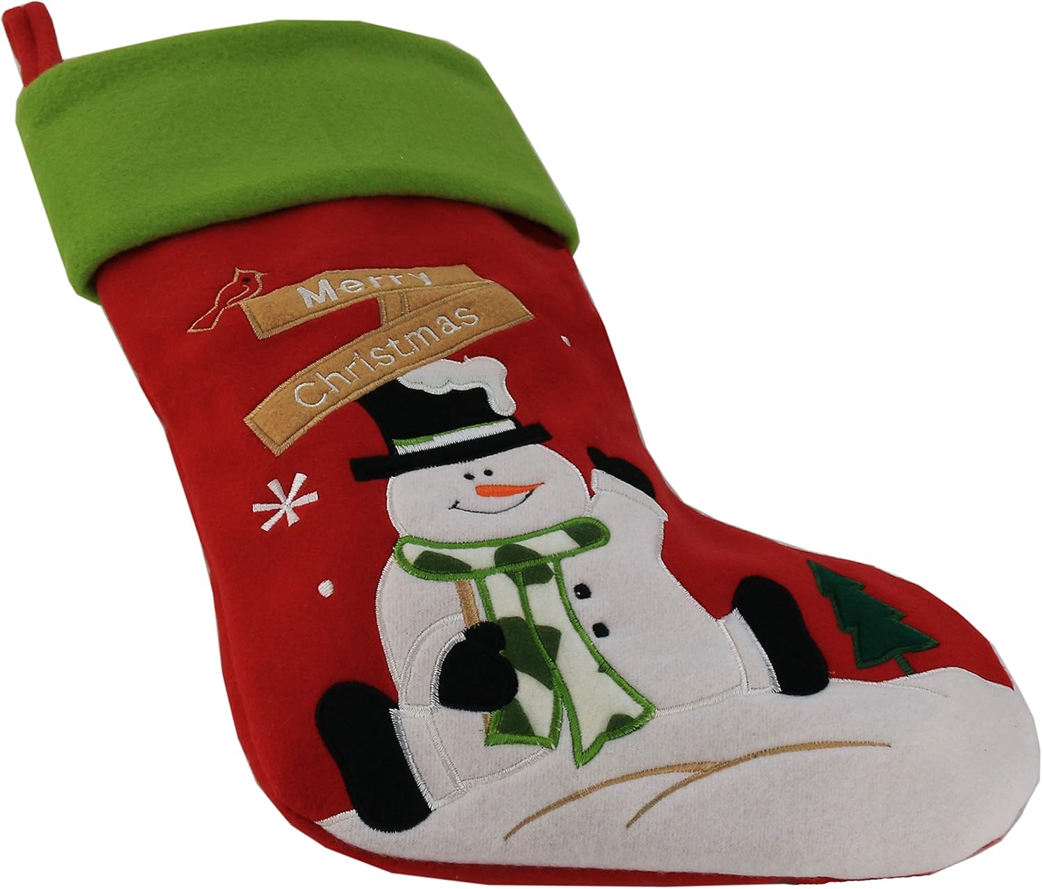 WEWILL Classic Christmas Stockings Set of 2 Elk, Snowman Xmas Character 17 inch Christmas Decorations Gift for Family Kids (Style 4)