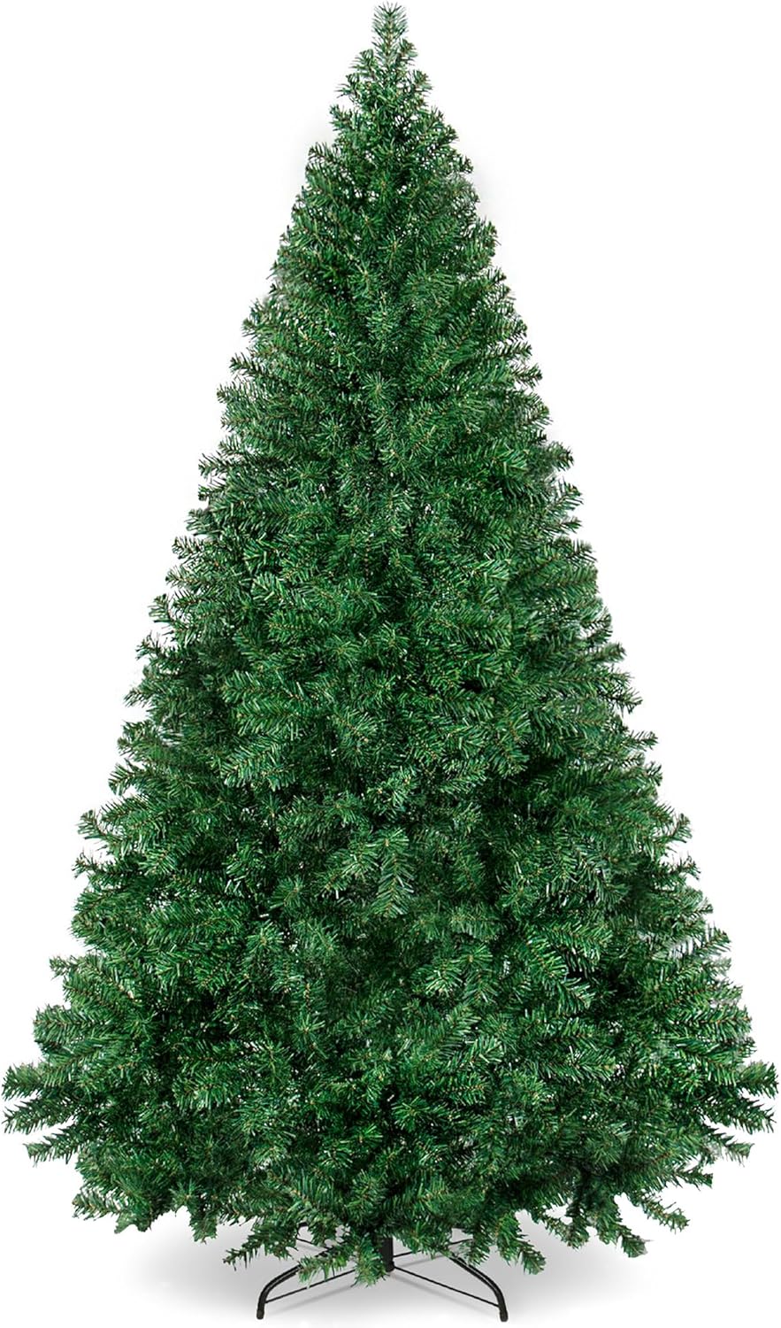 Best Choice Products Artificial Christmas Tree, 6ft Premium Unlit Hinged Design, Dense Branches Realistic Holiday Décor​ w/Easy Assembly, Base