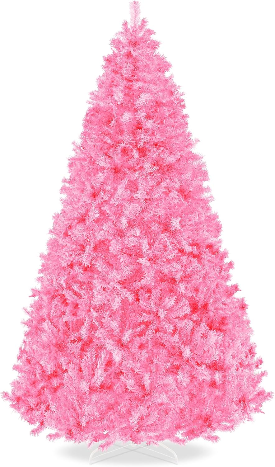 Best Choice Products Artificial Christmas Tree, 6ft Premium Unlit Hinged Design, Dense Branches Realistic Holiday Décor​ w/Easy Assembly, Base