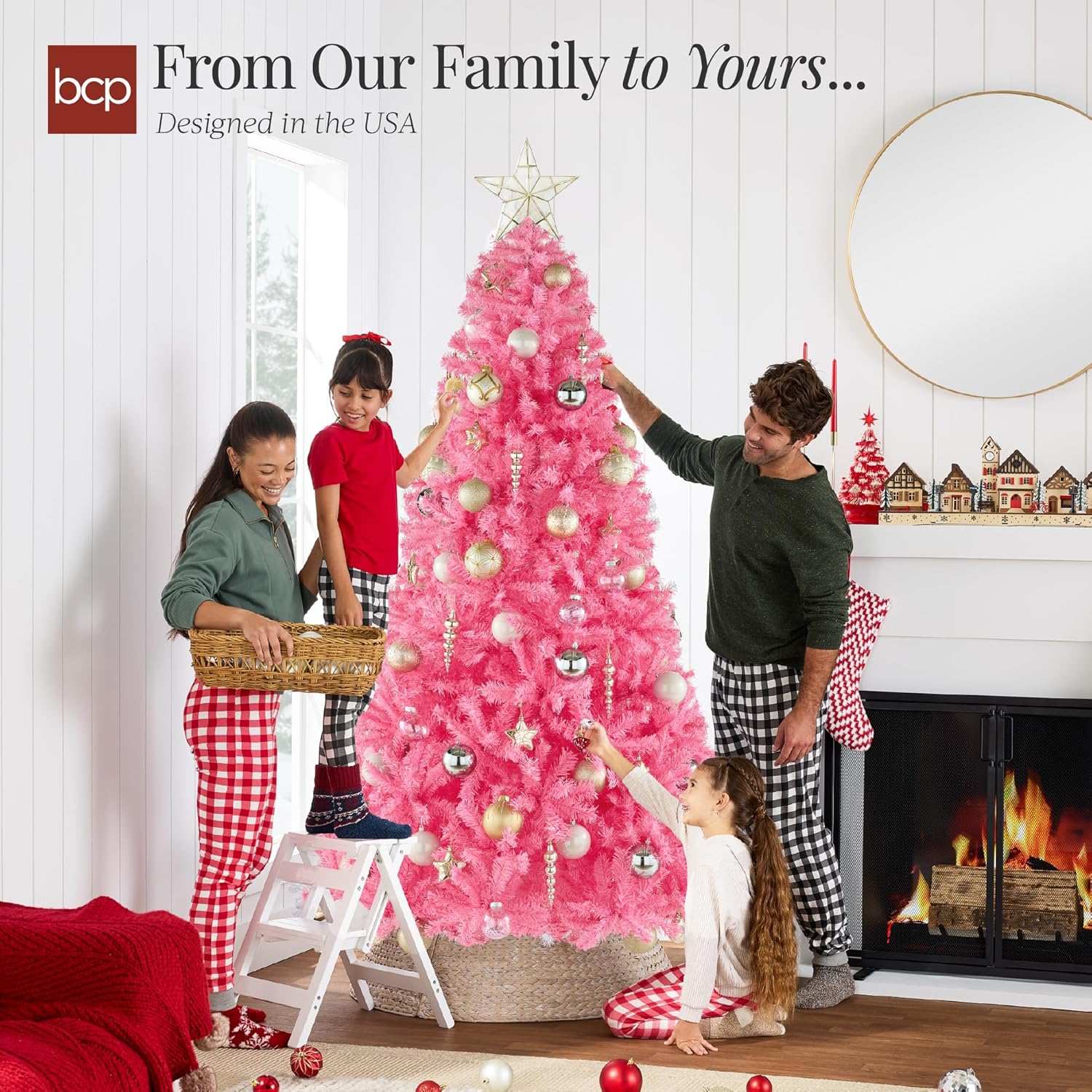 Best Choice Products Artificial Christmas Tree, 6ft Premium Unlit Hinged Design, Dense Branches Realistic Holiday Décor​ w/Easy Assembly, Base