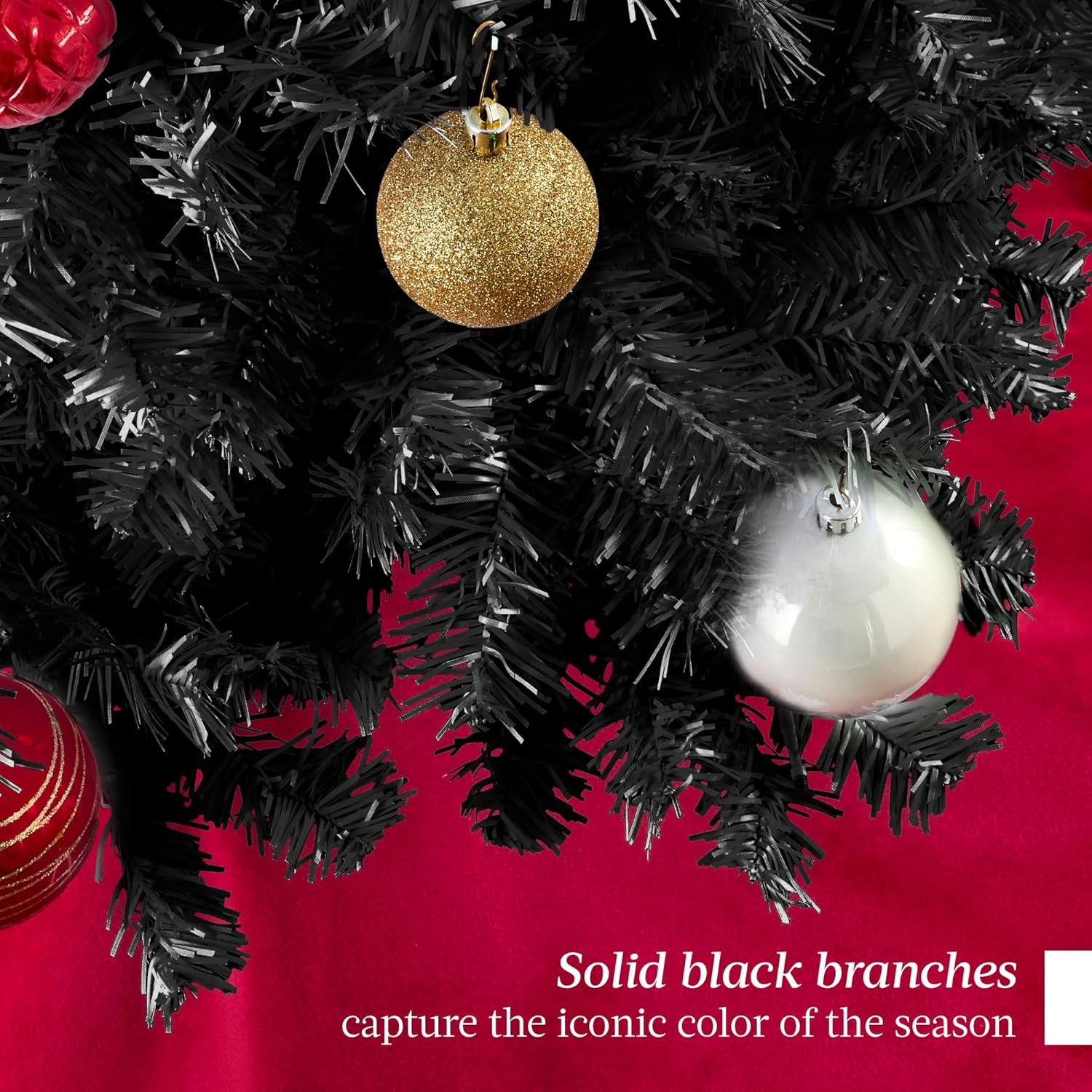 Best Choice Products Artificial Christmas Tree, 6ft Premium Unlit Hinged Design, Dense Branches Realistic Holiday Décor​ w/Easy Assembly, Base