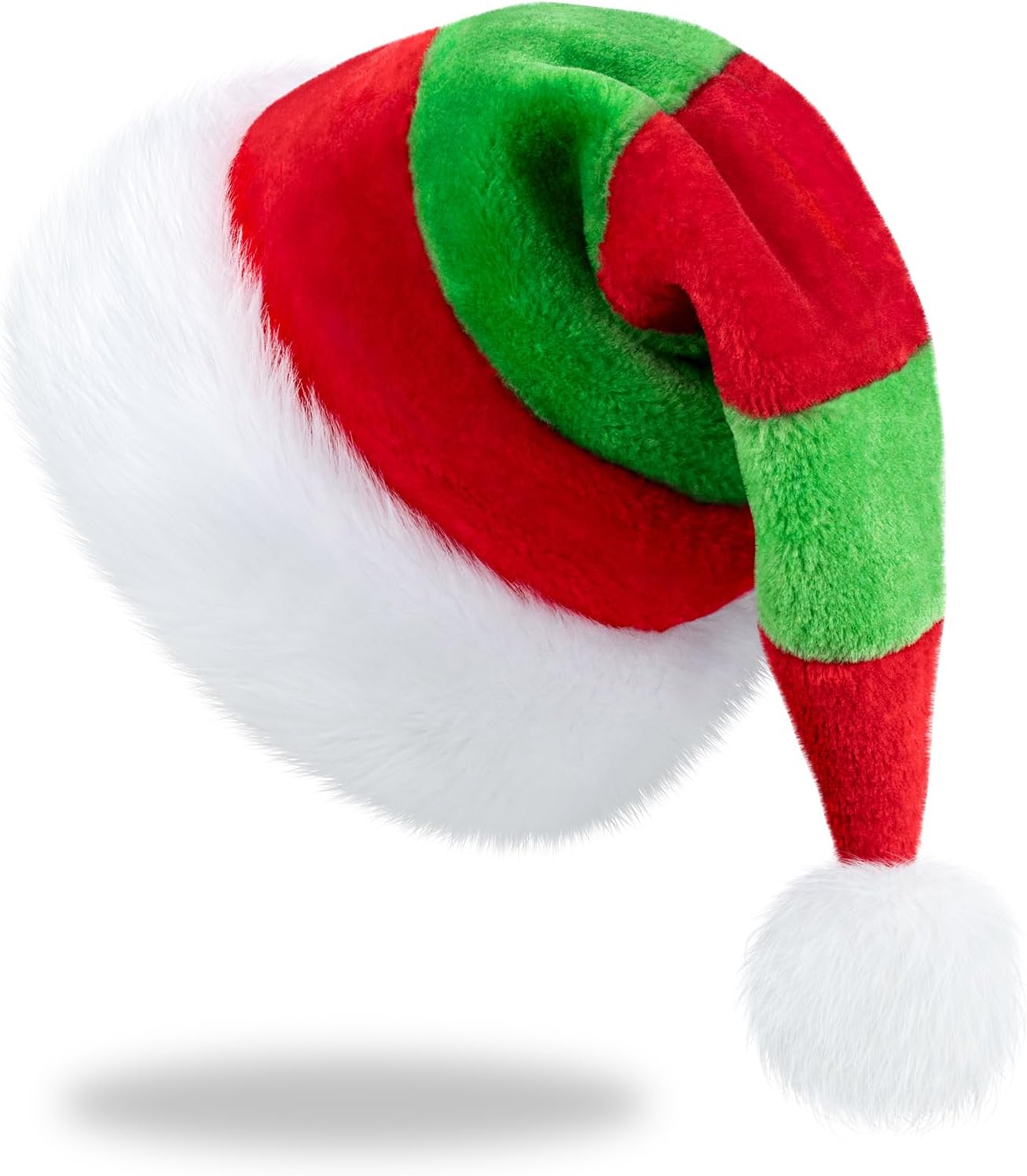 Christmas Santa Hat for Adults, Thicken Soft Velvet Comfort Classic Santa Claus Hat for New Year Party Headwear Holiday