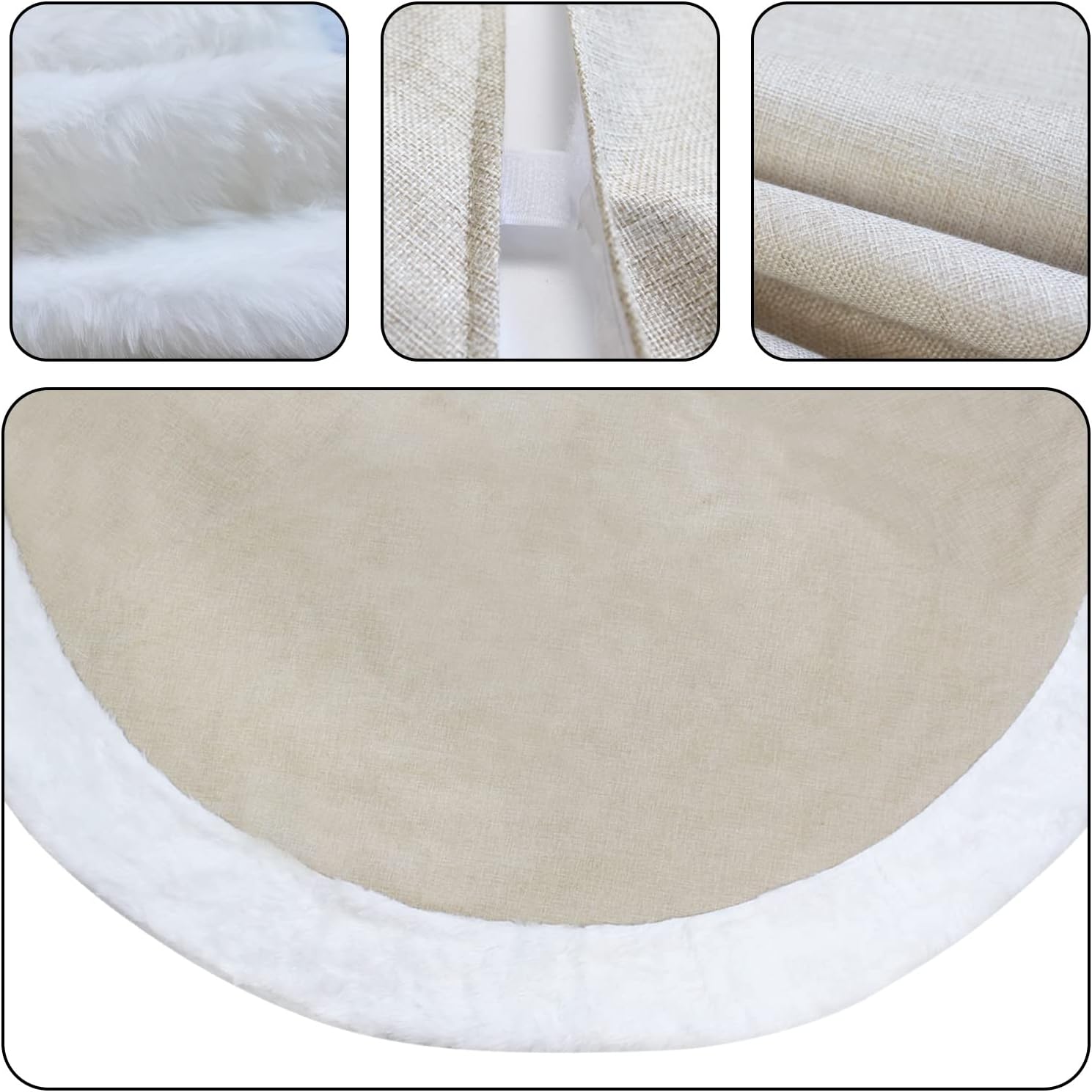 72 Inch Christmas Tree Skirt Xmas Tree Skirts for Christmas Tree Holiday Party Decorations Decoraciones De Navidad-Wine Red