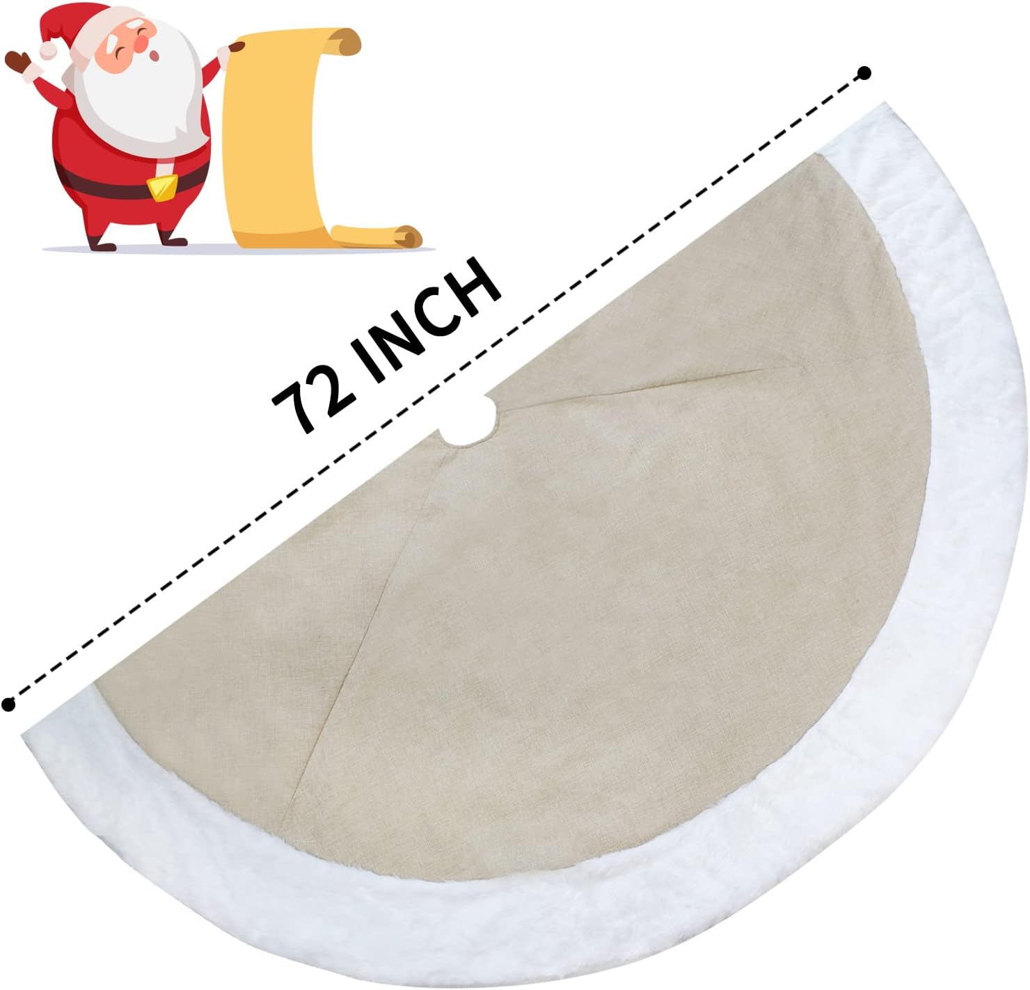 72 Inch Christmas Tree Skirt Xmas Tree Skirts for Christmas Tree Holiday Party Decorations Decoraciones De Navidad-Wine Red