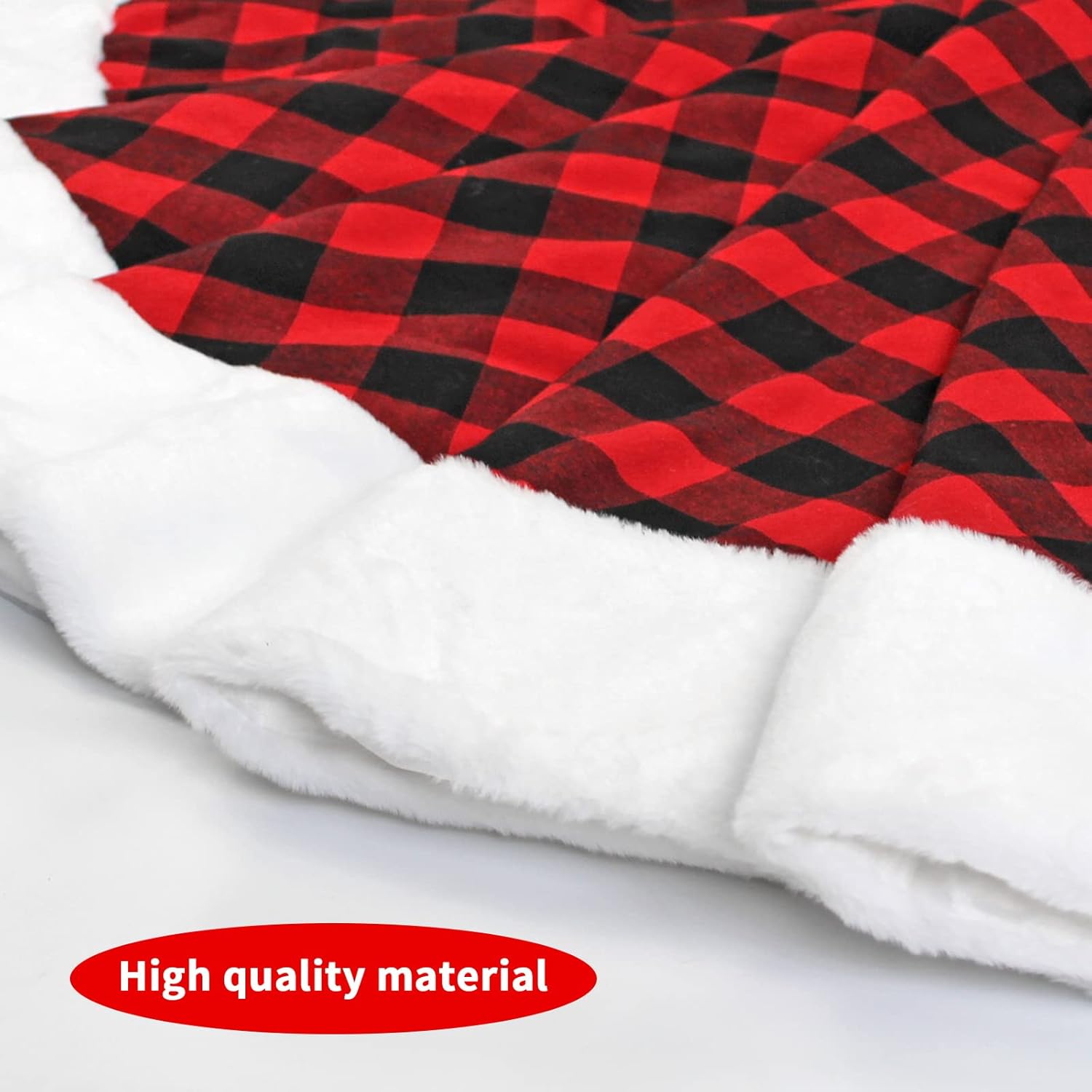 72 Inch Christmas Tree Skirt Xmas Tree Skirts for Christmas Tree Holiday Party Decorations Decoraciones De Navidad-Wine Red