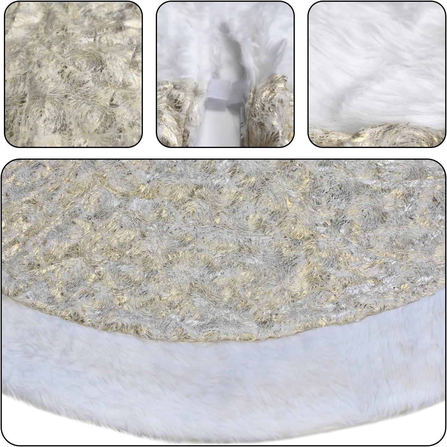 72 Inch Christmas Tree Skirt Xmas Tree Skirts for Christmas Tree Holiday Party Decorations Decoraciones De Navidad-Wine Red