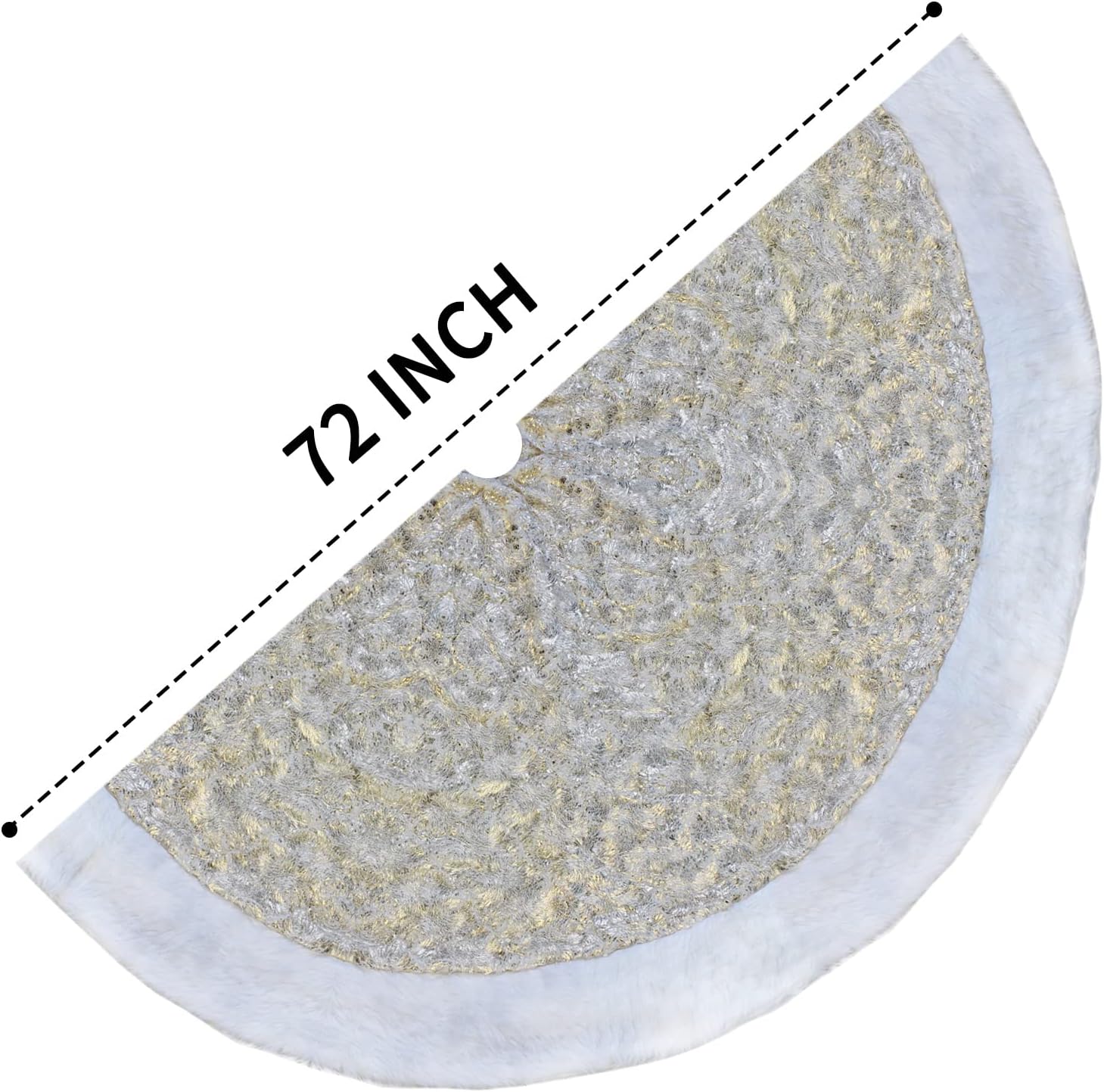 72 Inch Christmas Tree Skirt Xmas Tree Skirts for Christmas Tree Holiday Party Decorations Decoraciones De Navidad-Wine Red