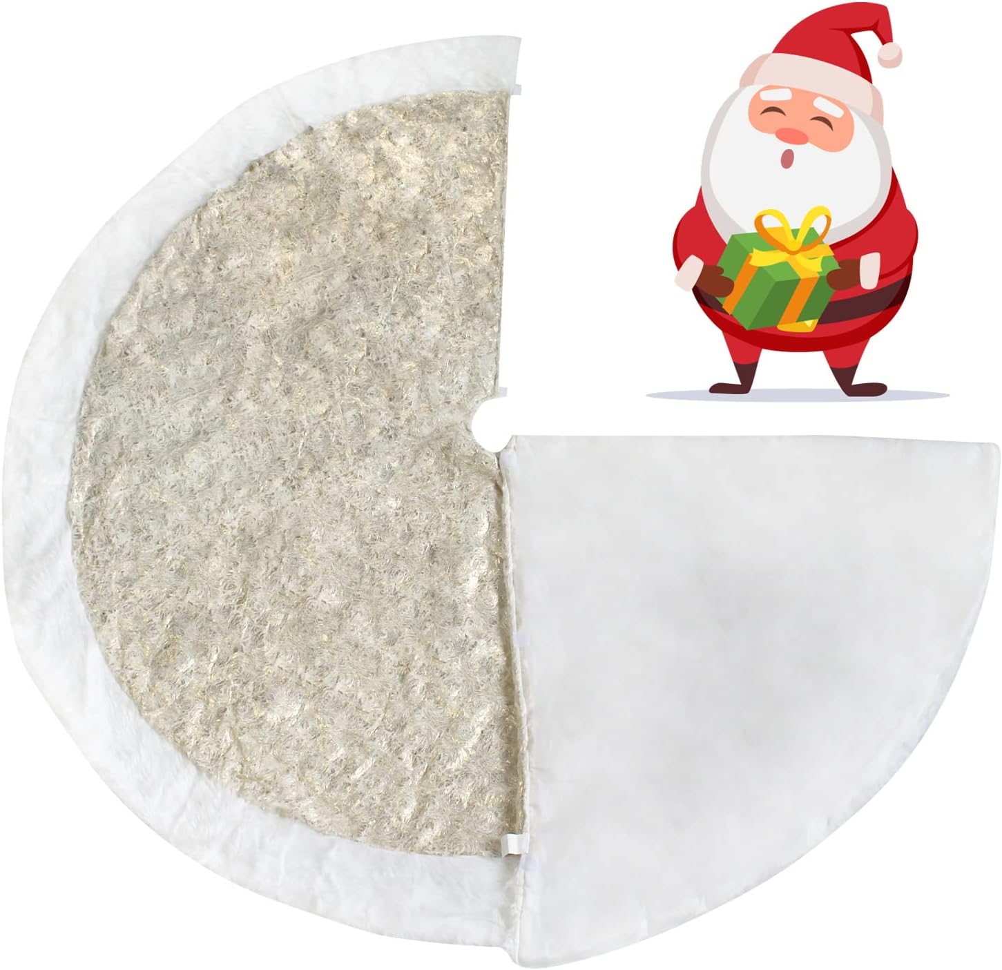 72 Inch Christmas Tree Skirt Xmas Tree Skirts for Christmas Tree Holiday Party Decorations Decoraciones De Navidad-Wine Red