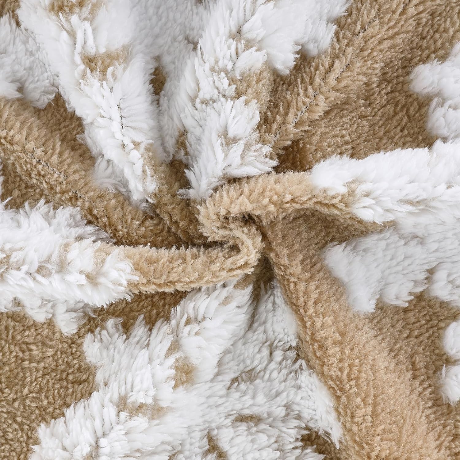 Chrisrmas Tree Skirt 48 Inches Faux Fur Red Tree Skirt with White Snowflakes Rustic Xmas Holiday Decoration