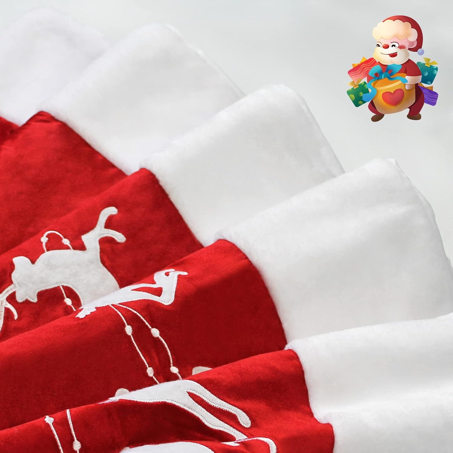 72 Inch Christmas Tree Skirt Xmas Tree Skirts for Christmas Tree Holiday Party Decorations Decoraciones De Navidad-Wine Red