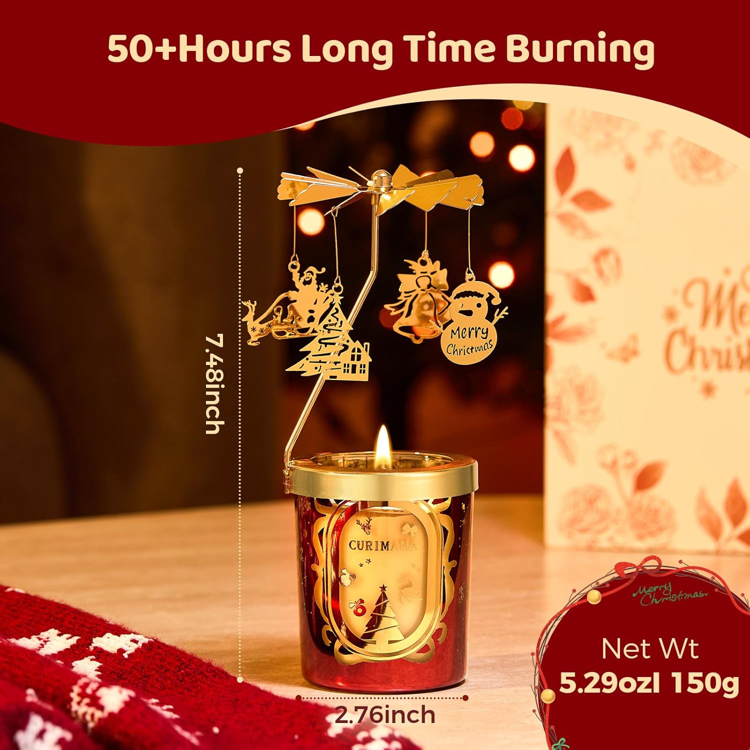 Christmas Gifts for Women, Unique Birthday Gift for Women,Hummingbird Rotating Scented Candles for Mom, Funny Birthday Gift for Grandma Wife Daughter, Christmas Gifts for Woman Who Have Everything