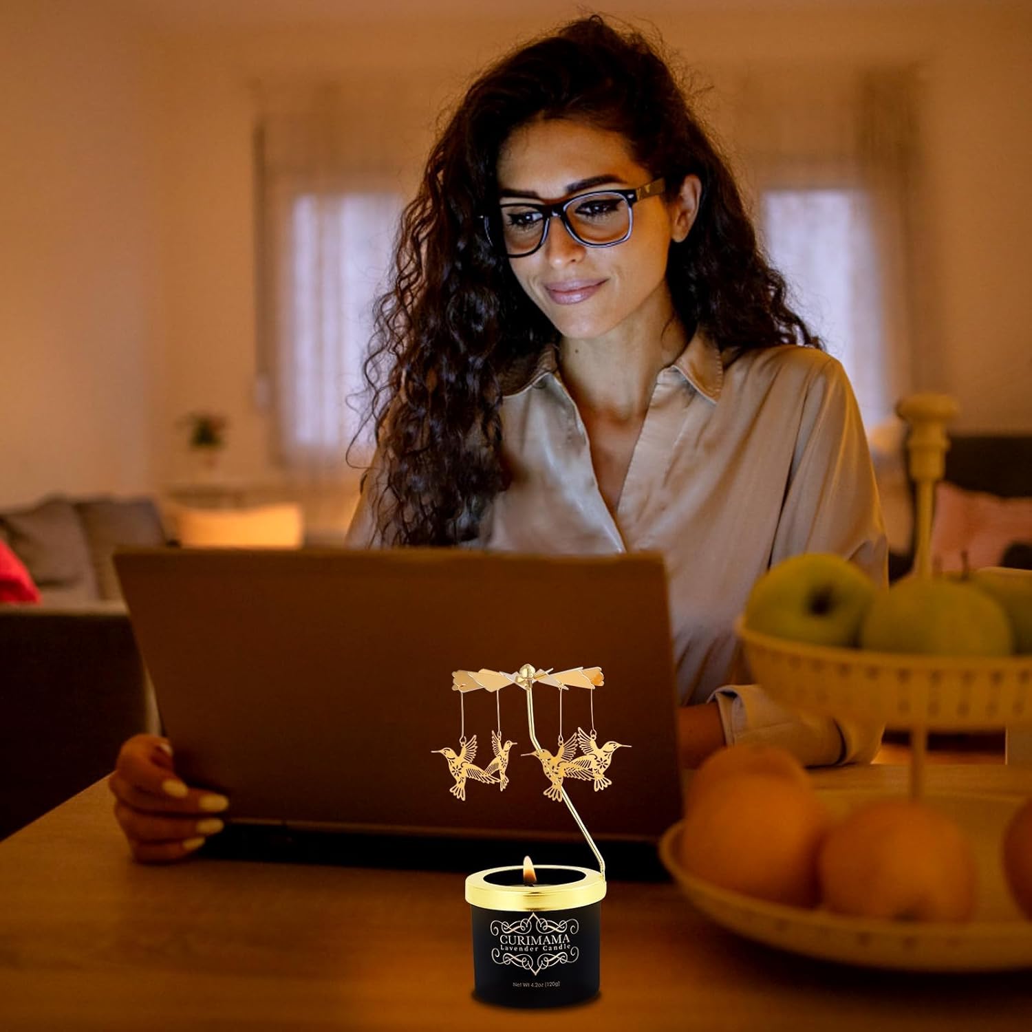 Christmas Gifts for Women, Unique Birthday Gift for Women,Hummingbird Rotating Scented Candles for Mom, Funny Birthday Gift for Grandma Wife Daughter, Christmas Gifts for Woman Who Have Everything