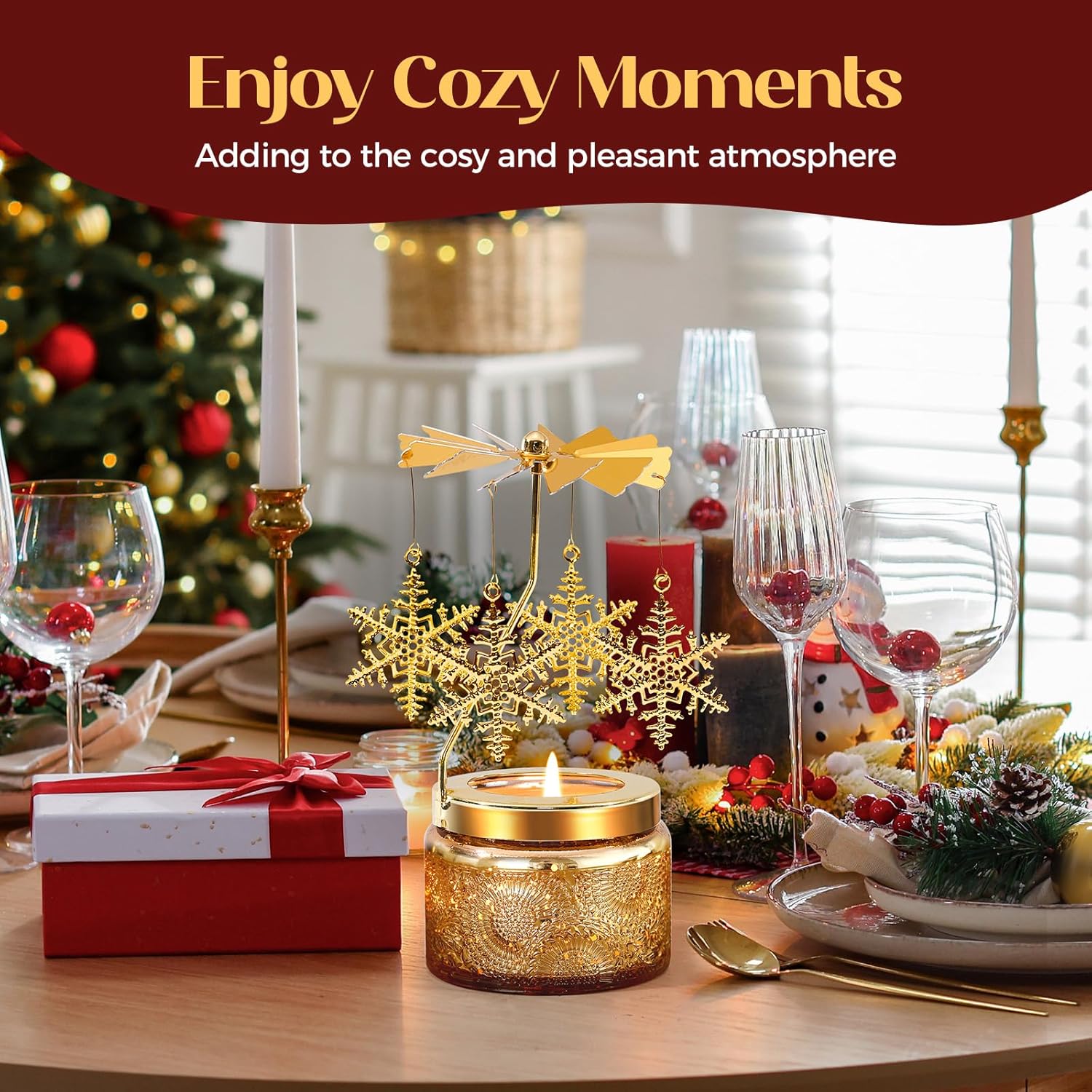 Christmas Gifts for Women, Unique Birthday Gift for Women,Hummingbird Rotating Scented Candles for Mom, Funny Birthday Gift for Grandma Wife Daughter, Christmas Gifts for Woman Who Have Everything