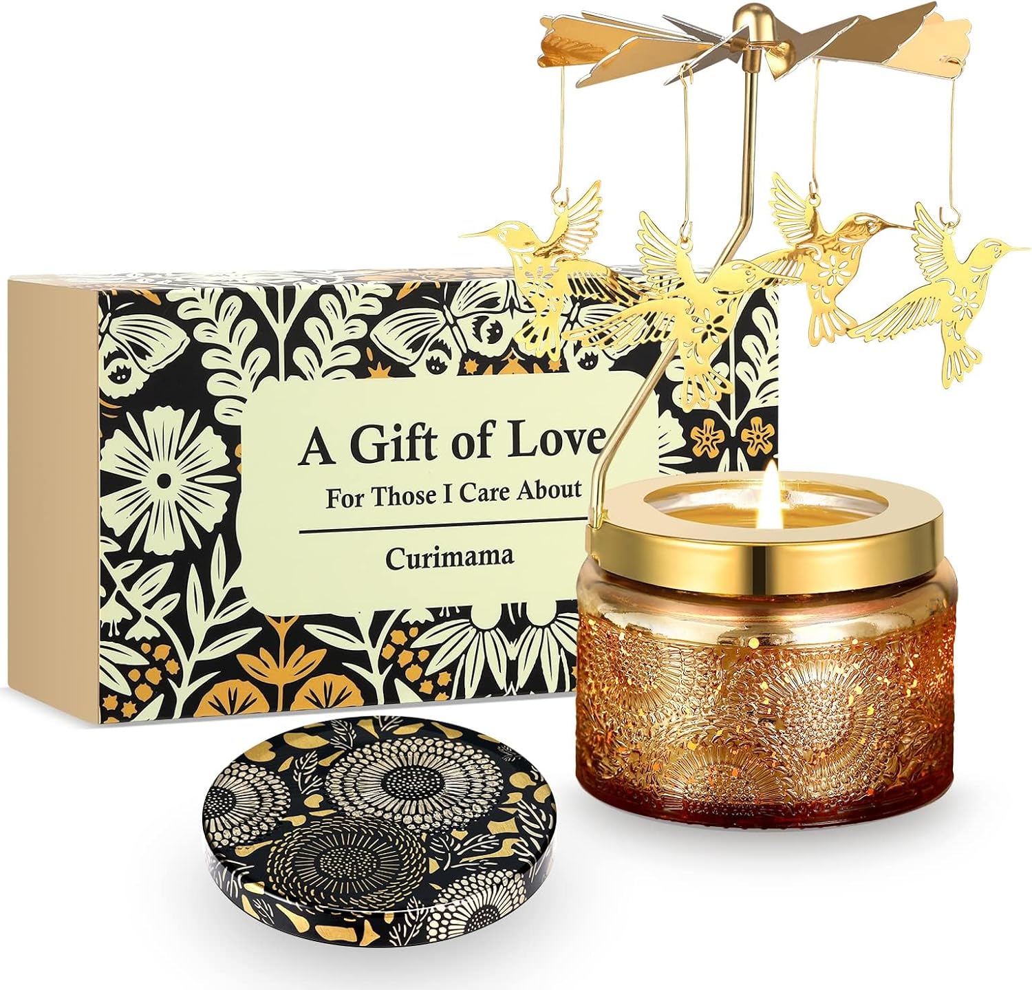 Christmas Gifts for Women, Unique Birthday Gift for Women,Hummingbird Rotating Scented Candles for Mom, Funny Birthday Gift for Grandma Wife Daughter, Christmas Gifts for Woman Who Have Everything
